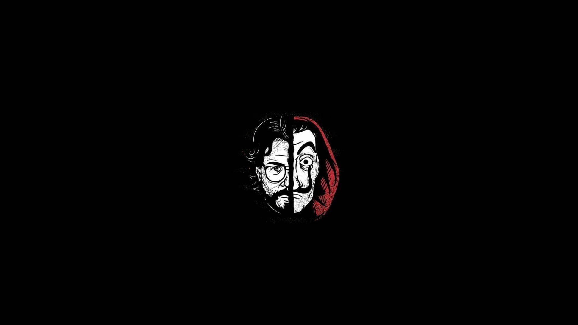 The Money Heist, 1080P, black, The Professor, dark, HD Wallpaper