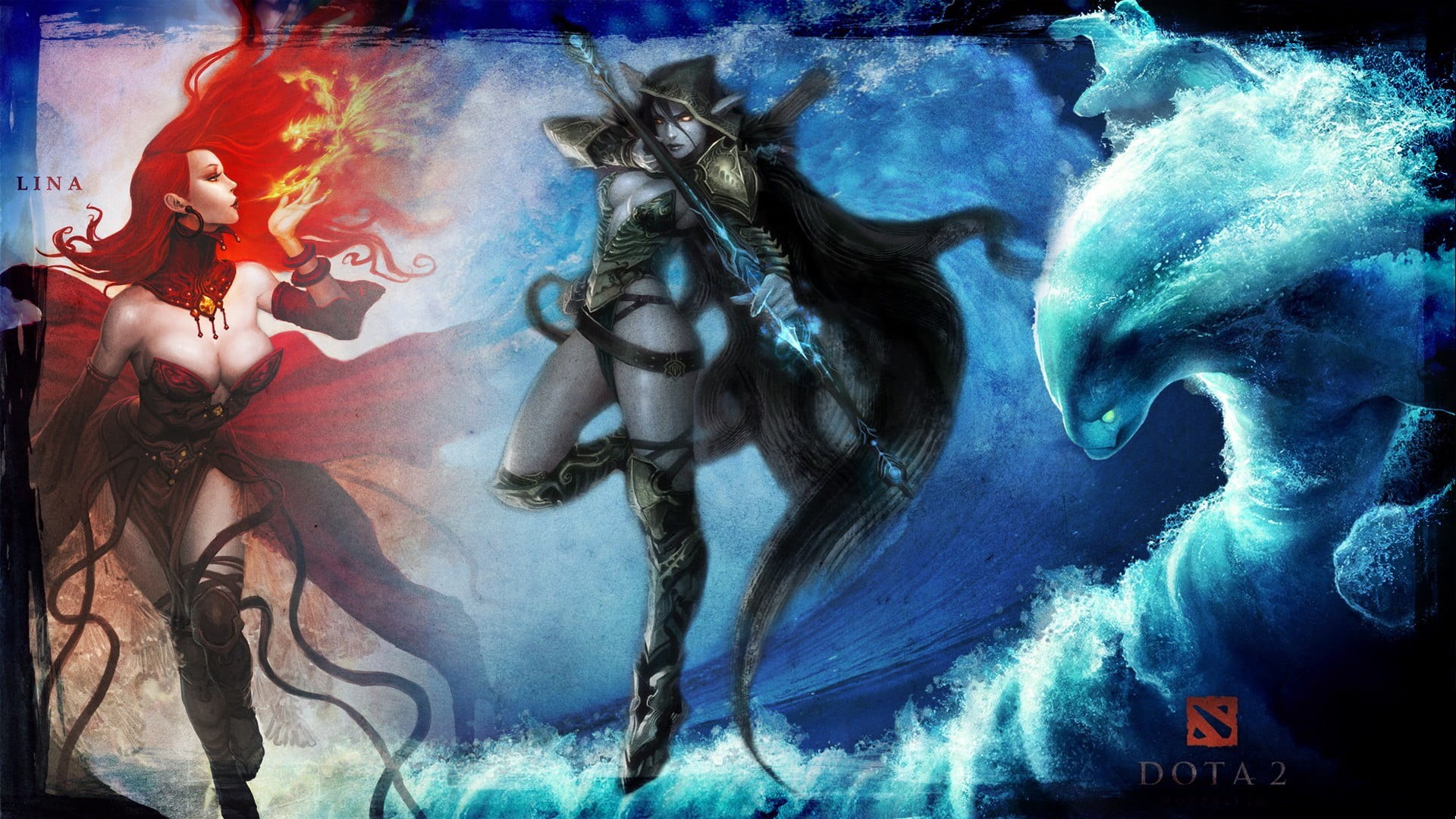mural, close-up, female likeness, sculpture, traxex, architecture, dota, belief, creativity, art and craft, painted image, male likeness, Dota 2, emotion, HD Wallpaper