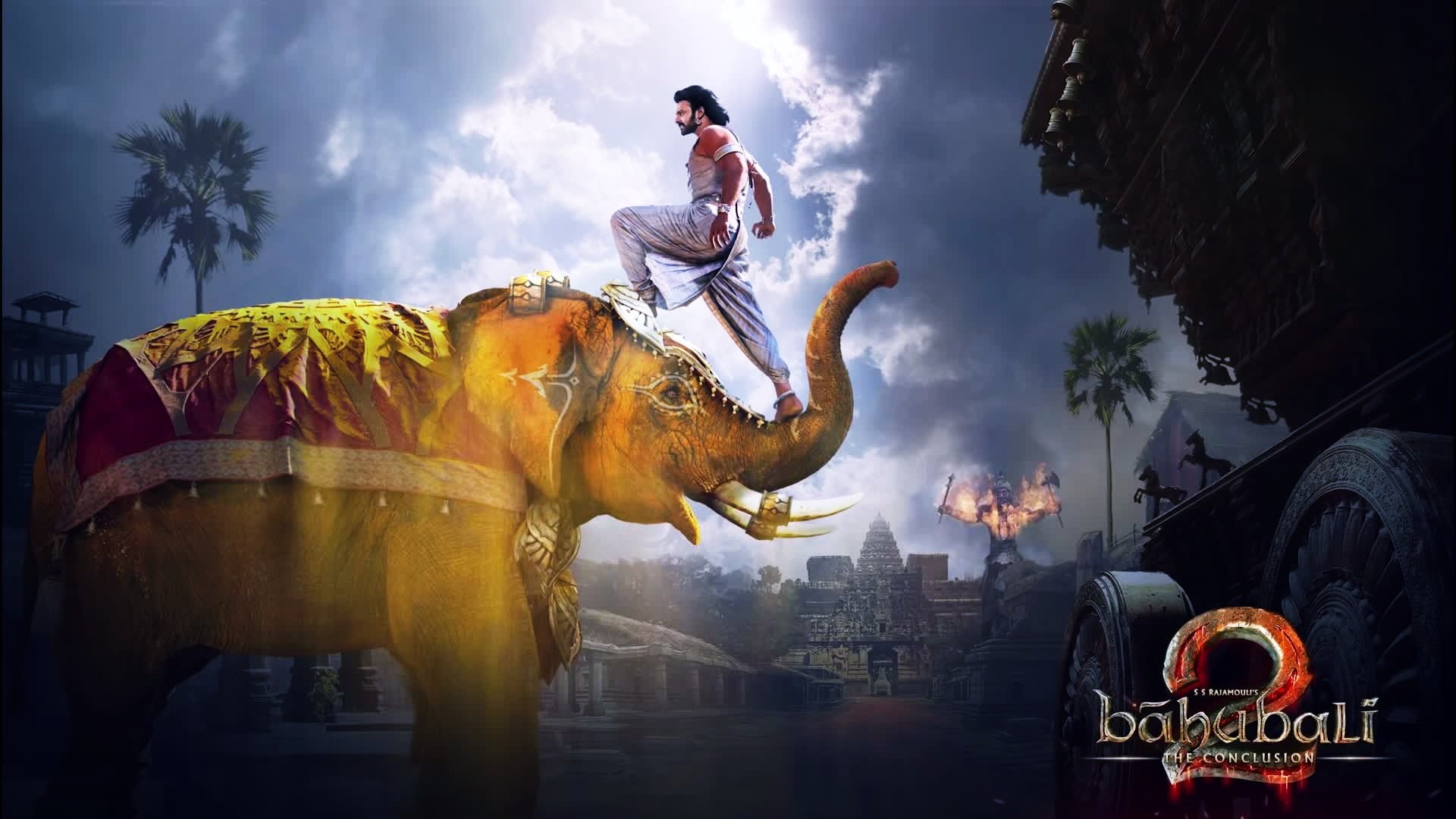 Elephant, Movie, 1080P, Baahubali 2: The Conclusion, HD Wallpaper