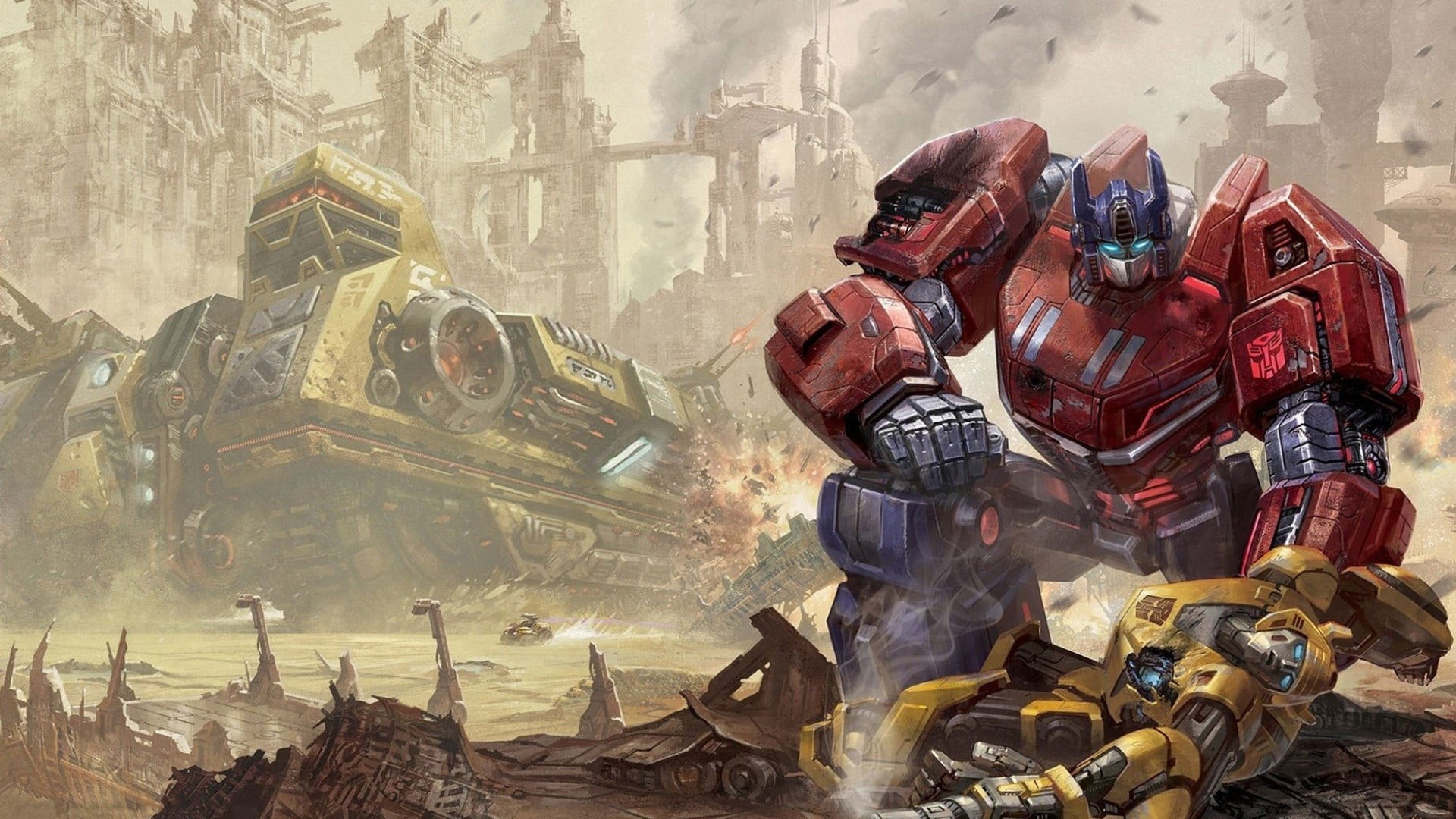 outdoors, people, art and craft, video games, prime, business, panoramic, conflict, helmet, 1080P, Transformers, security, nature, adult, building, HD Wallpaper