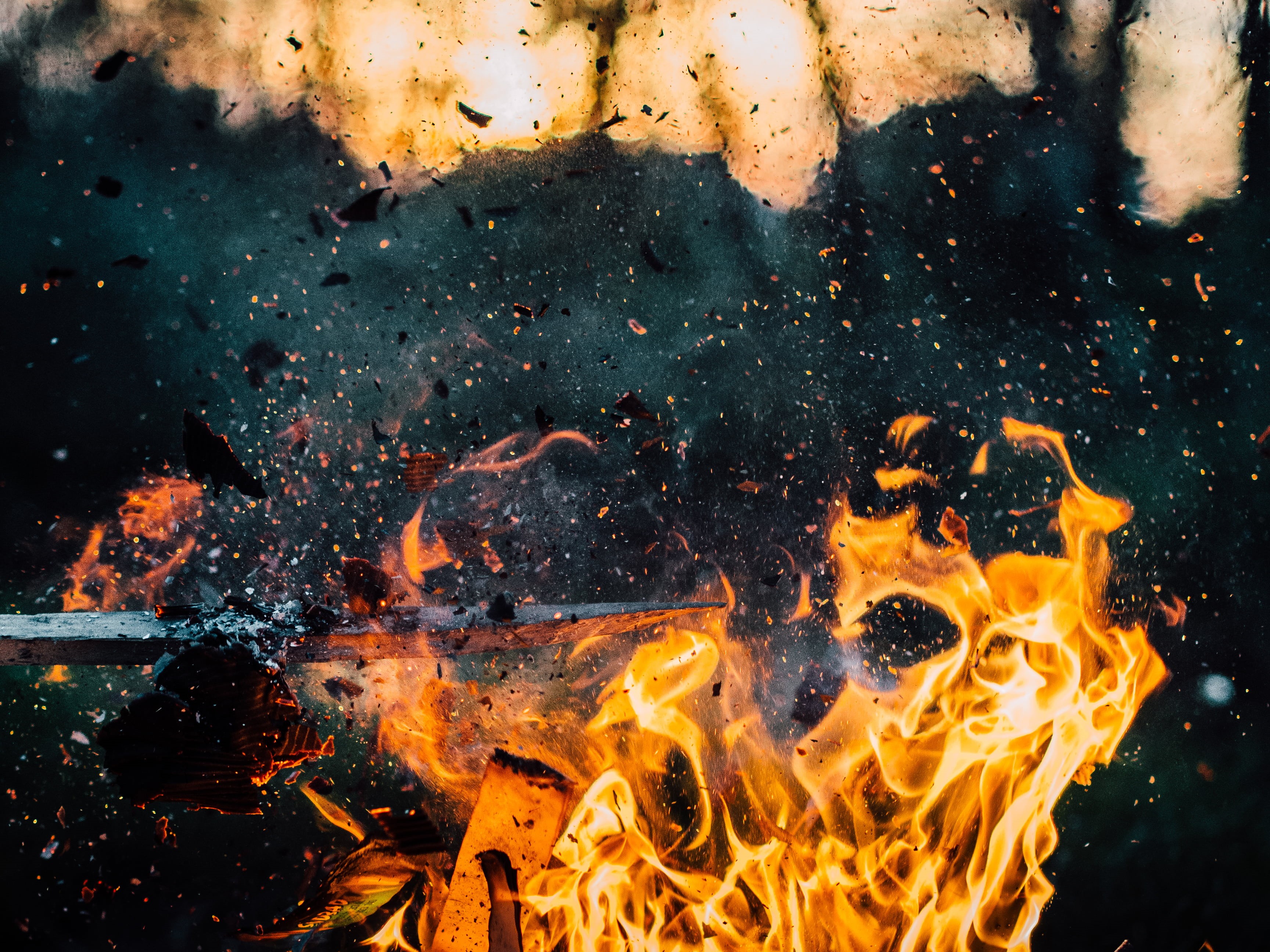 stick, black color, glowing, orange color, 2K, blaze, illuminated, outdoors, close-up, flaming, backgrounds, fire - Natural Phenomenon, motion, fire, flame, HD Wallpaper