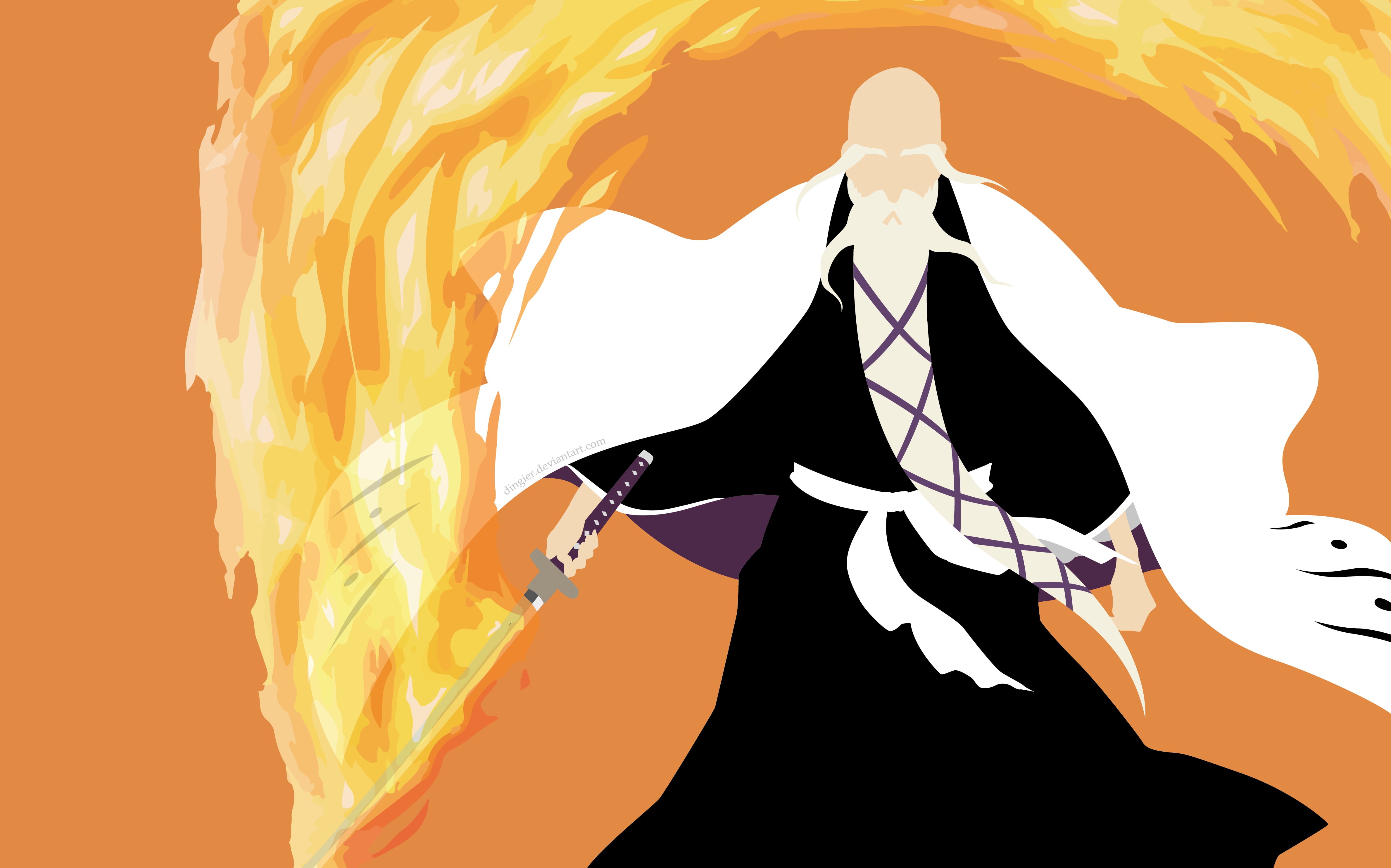 4K, Genryūsai Shigekuni Yamamoto, Bleach, HD Wallpaper