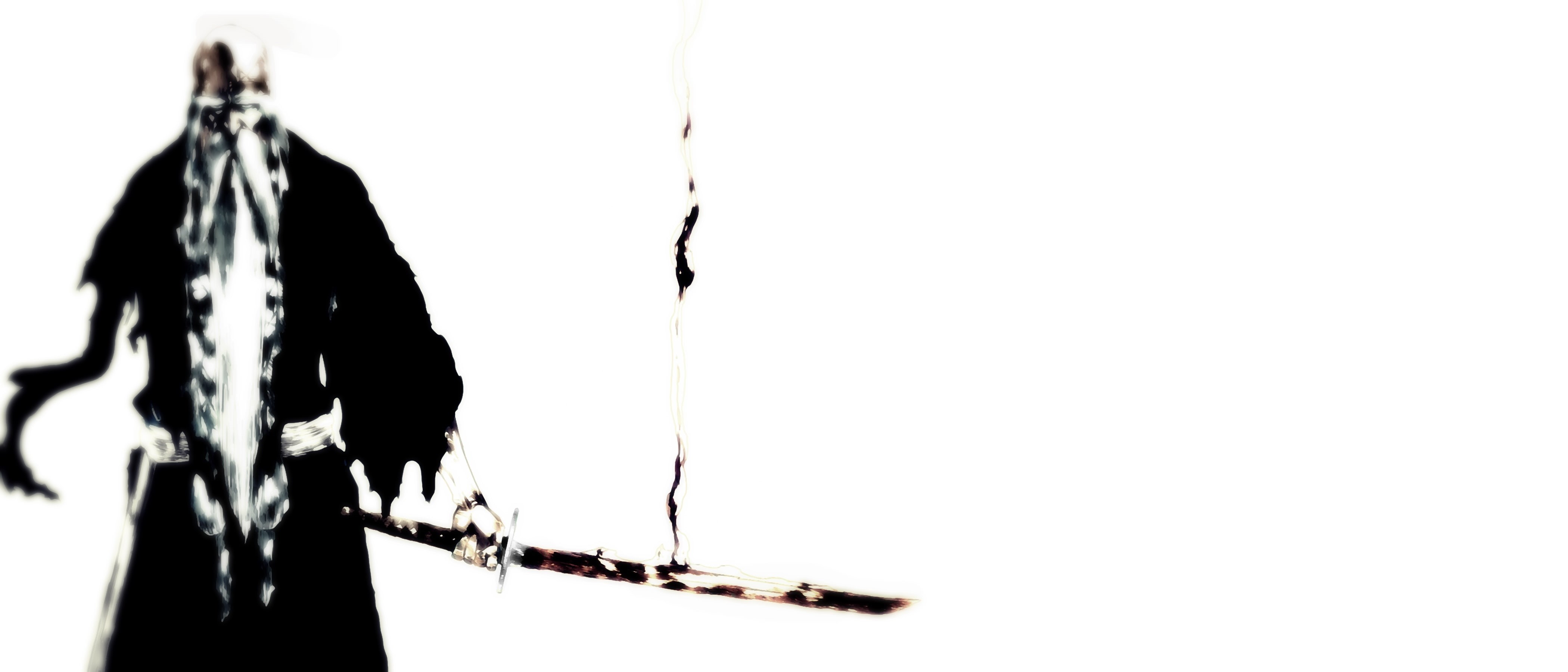 Genryūsai Shigekuni Yamamoto, Leylek.D.Sovura, artwork, Bleach, 4K, sword, HD Wallpaper