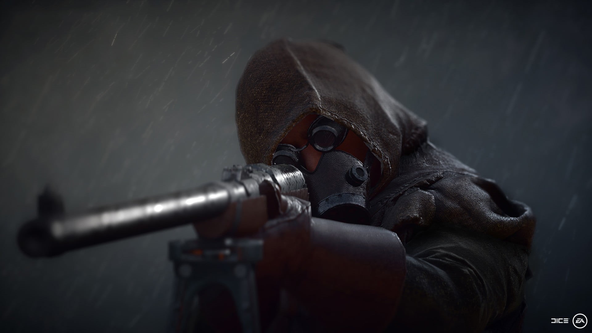 mask, craft, holding, security, gas masks, gun, metal, wearing, safety, focus on foreground, protection, creativity, aggression, Battlefield 1, Mauser 1918, HD Wallpaper