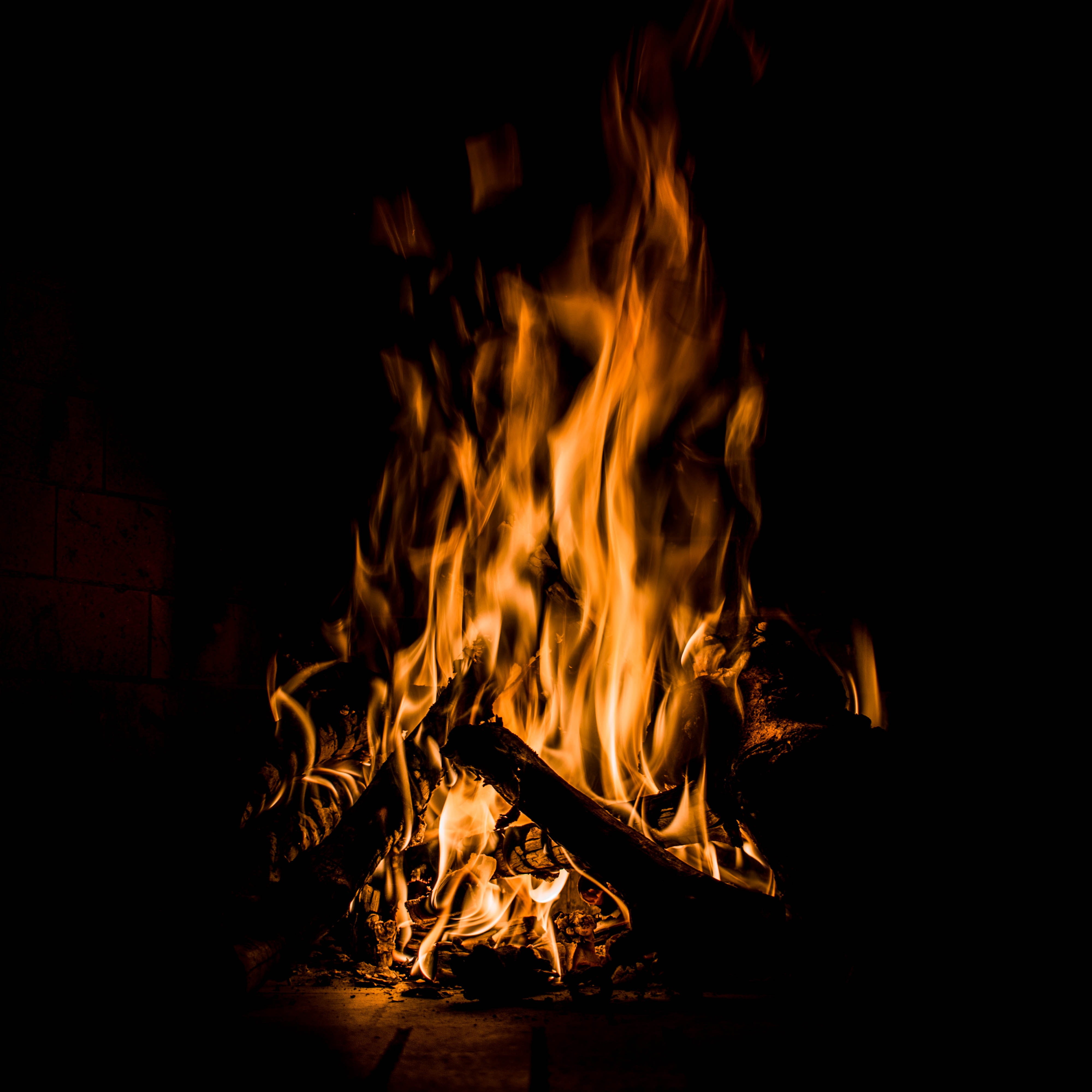 dark, field, night, no people, indoors, pac man, plant, wood, fire, ground, burrito, close-up, heat - temperature, sign, communication, food, inferno, bonfire, Phone HD Wallpaper