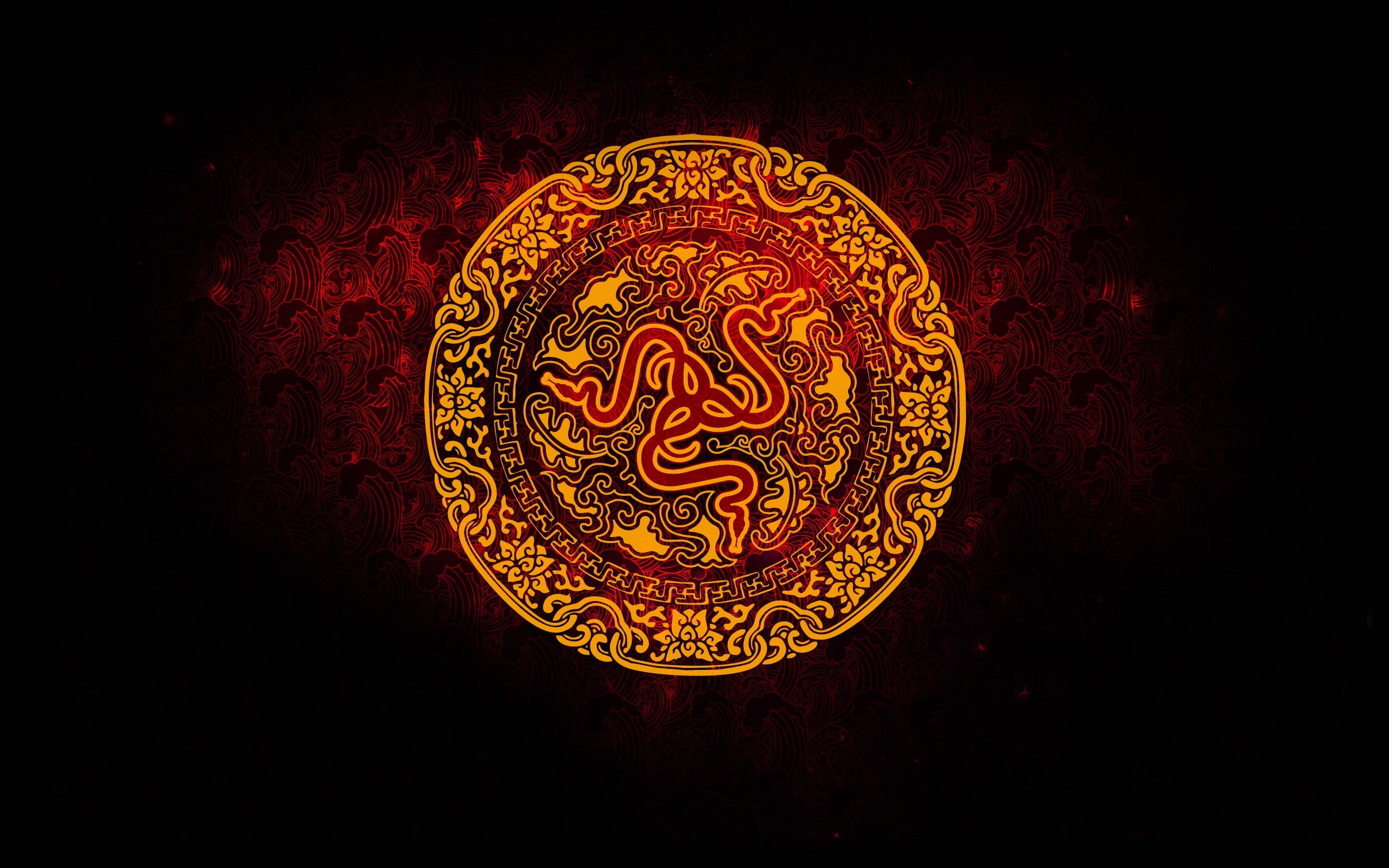 art and craft, black background, Razer, red, close-up, pattern, no people, religion, decoration, ancient civilization, artwork, studio shot, 2K, multi colored, HD Wallpaper