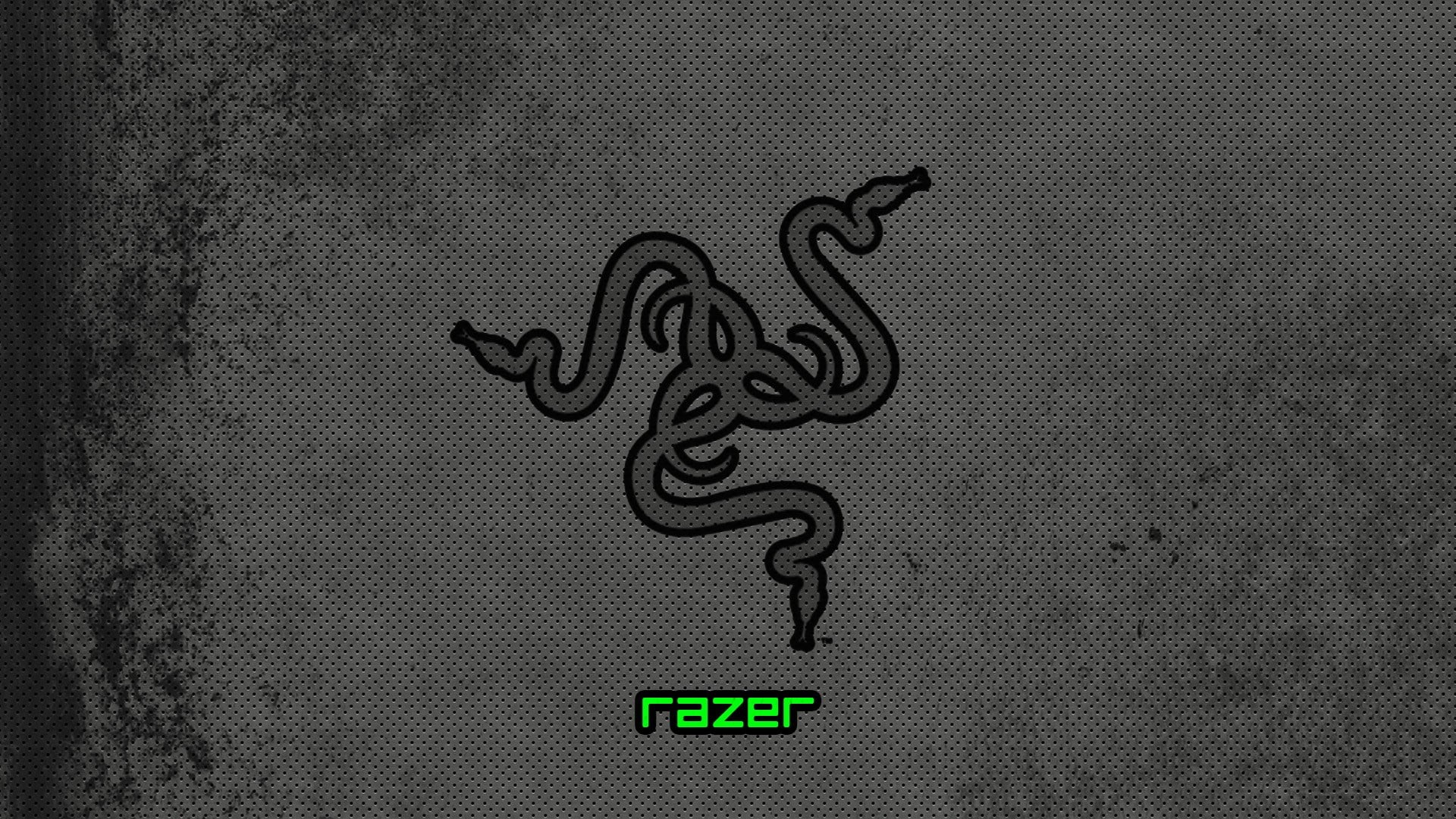 text, human representation, no people, symbol, indoors, 1080P, information, black color, communication, Razer, sign, logo, male likeness, art and craft, HD Wallpaper
