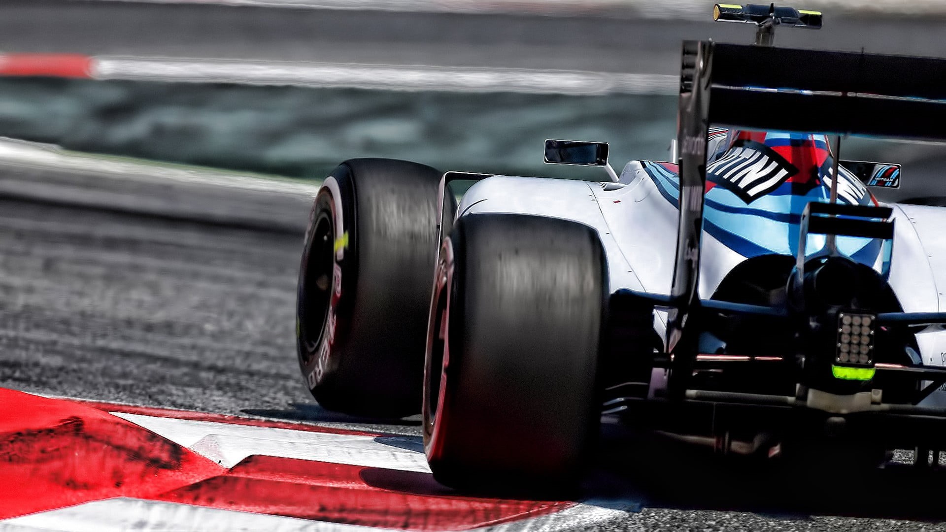 formula one racing, competition, Williams F1, success, no people, competitive sport, professional sport, 1080P, day, white, red, wheel, motor racing track, HD Wallpaper