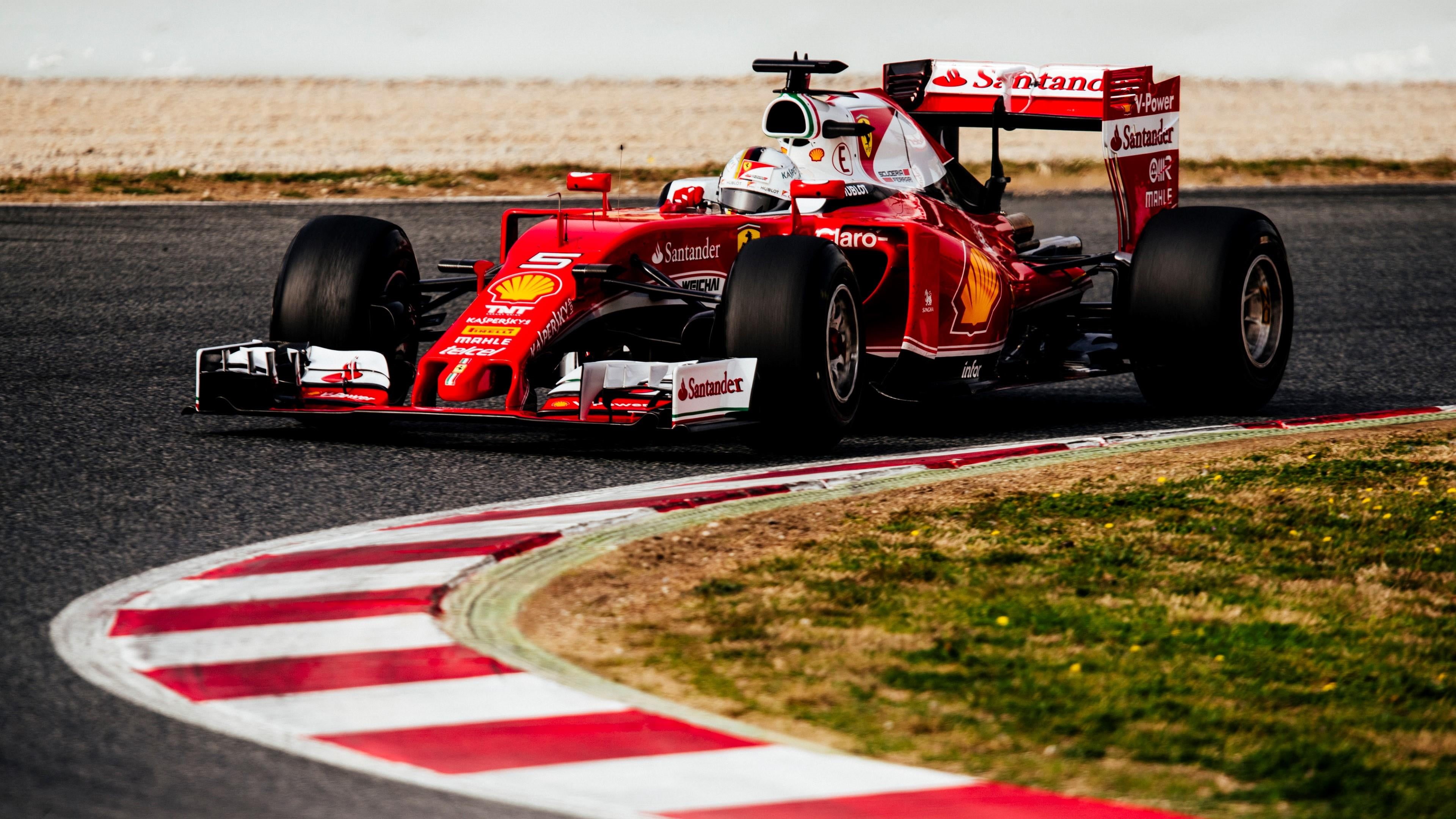 4K, f1, formula one racing, wheel, transportation, crash helmet, tire, motorsport, winning, formula 1, ferrari f1, sport, speed, driving, mode of transportation, HD Wallpaper