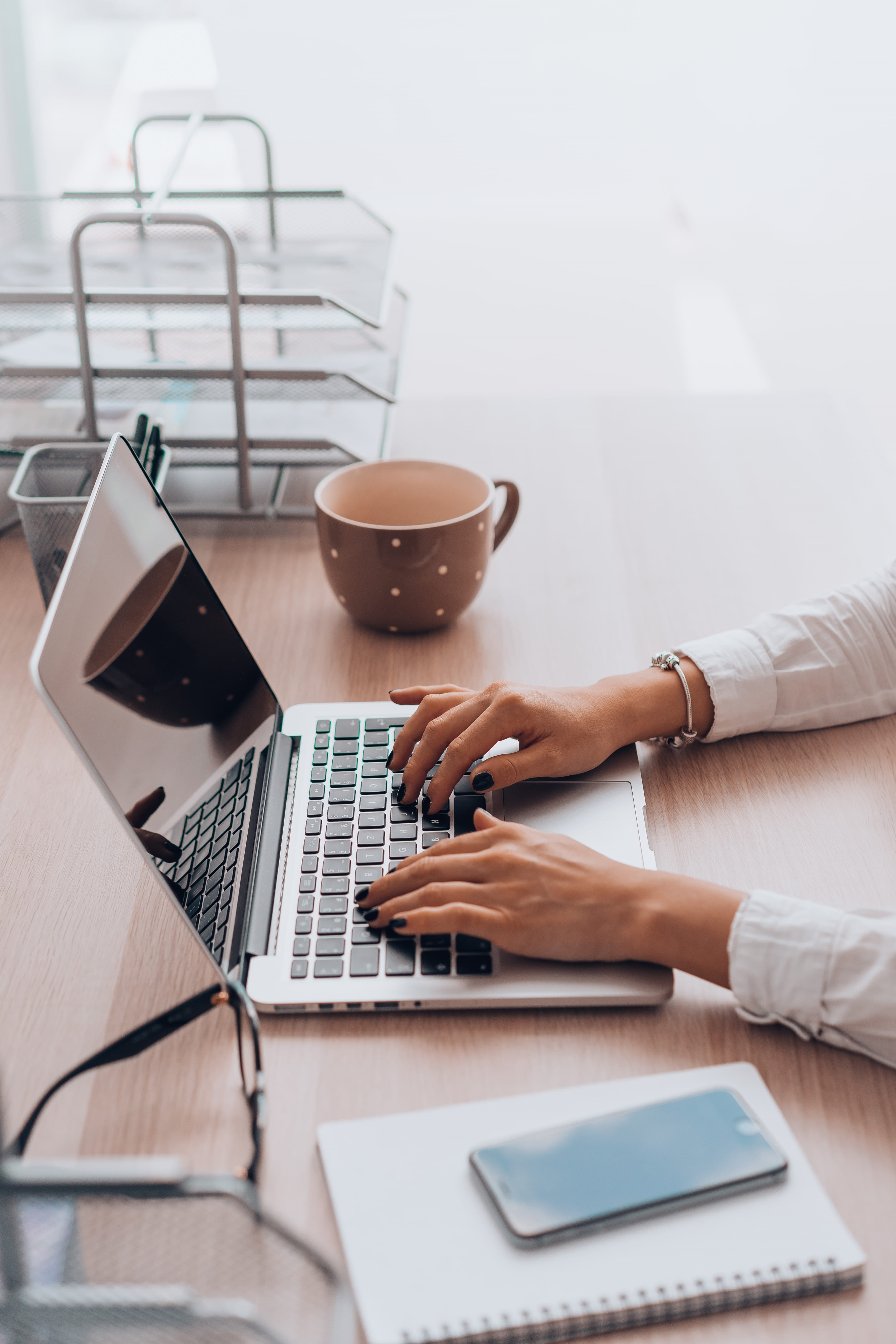 real people, ecommerce, office space, using laptop, indoors, women, human hand, human body part, digital agency, portable information device, laptop, online, Phone HD Wallpaper