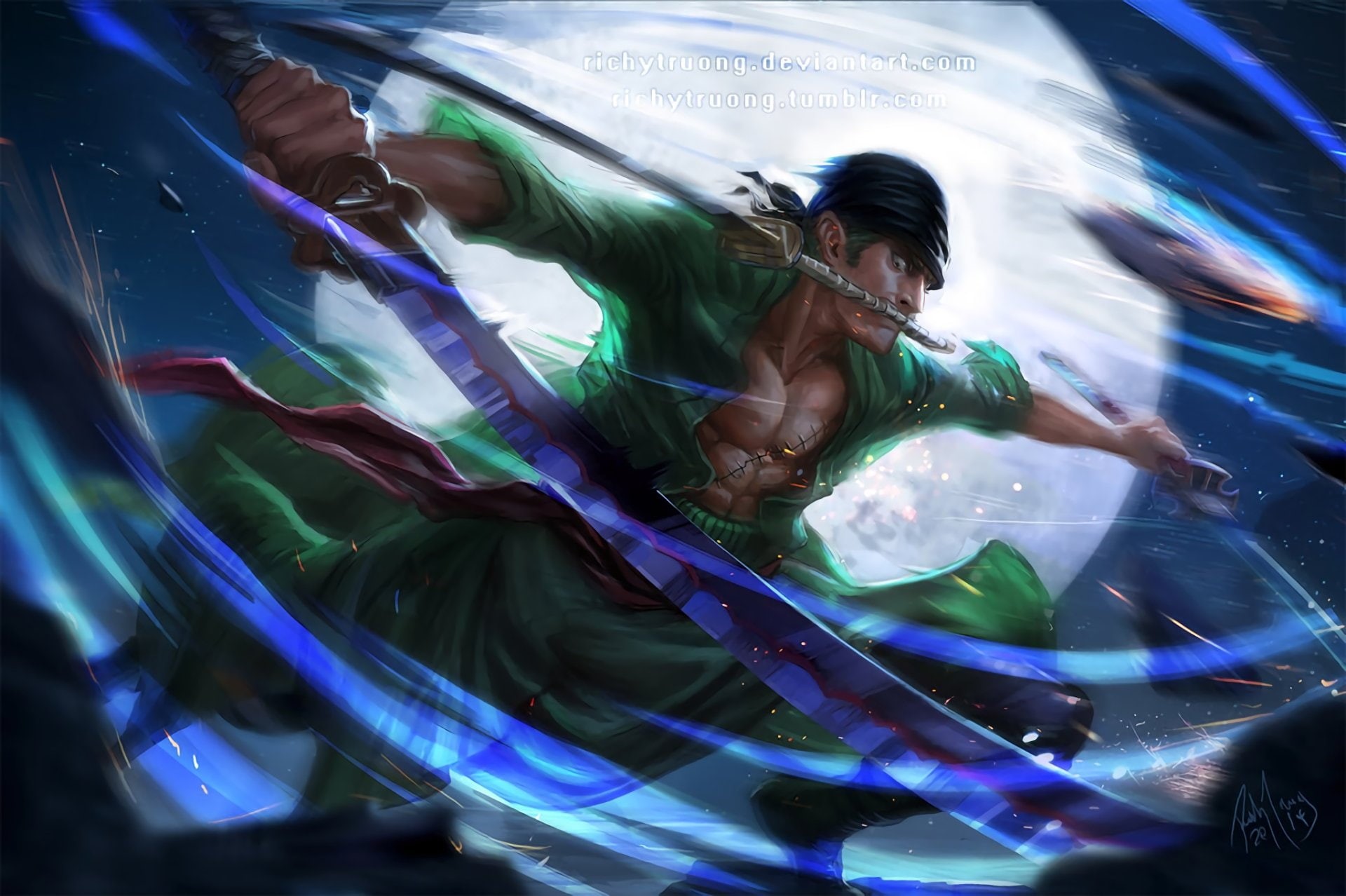  zoro, d, 1080P, One Piece, roronoa, Anime, Zoro Roronoa, HD Wallpaper