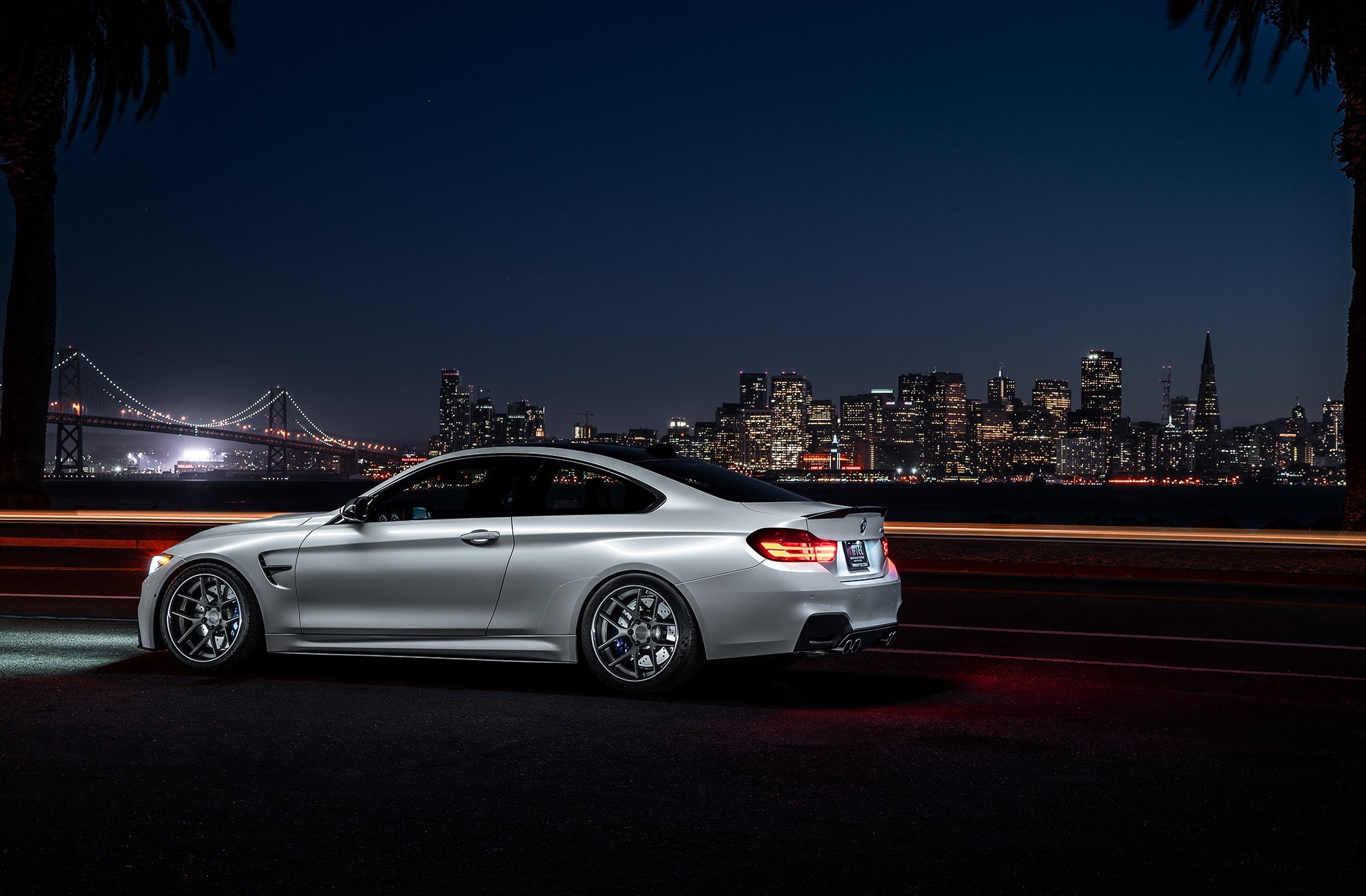 coupe, Rear, Ligth, Collection, White, Nigth, gray, M4, sports, Aristo, City, F82, 1080P, m, f, BMW, Bridge, Car, HD Wallpaper