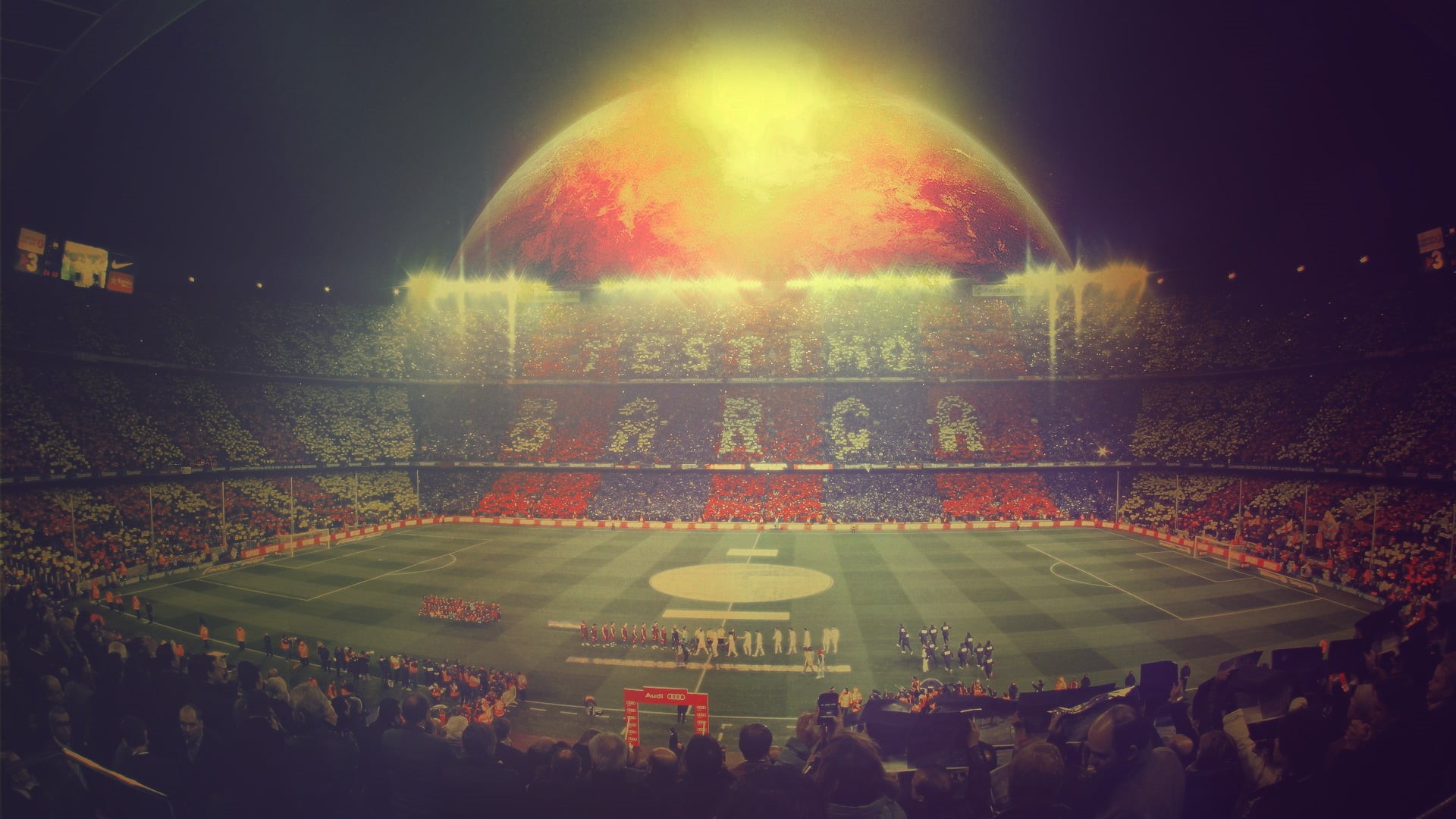 spectator, fan - Enthusiast, Superclasico, arts culture and entertainment, red, FC Barcelona, The Superclasico, backgrounds, stadium, 1080P, competition, HD Wallpaper