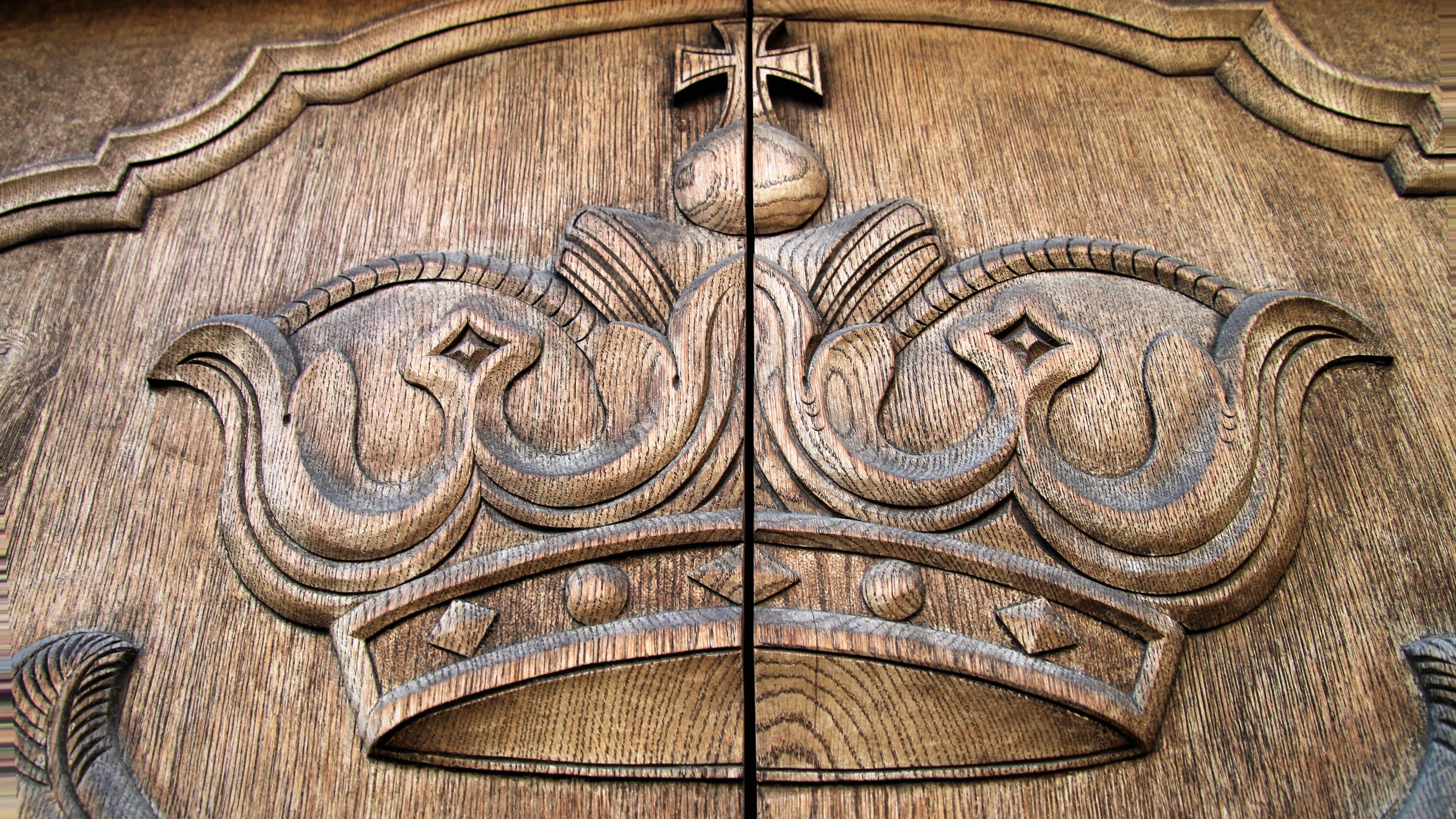 decorative, representation, style, noble, bas relief, area annual, close-up, the structure of the, wooden background, entrance, old house, wood texture, HD Wallpaper