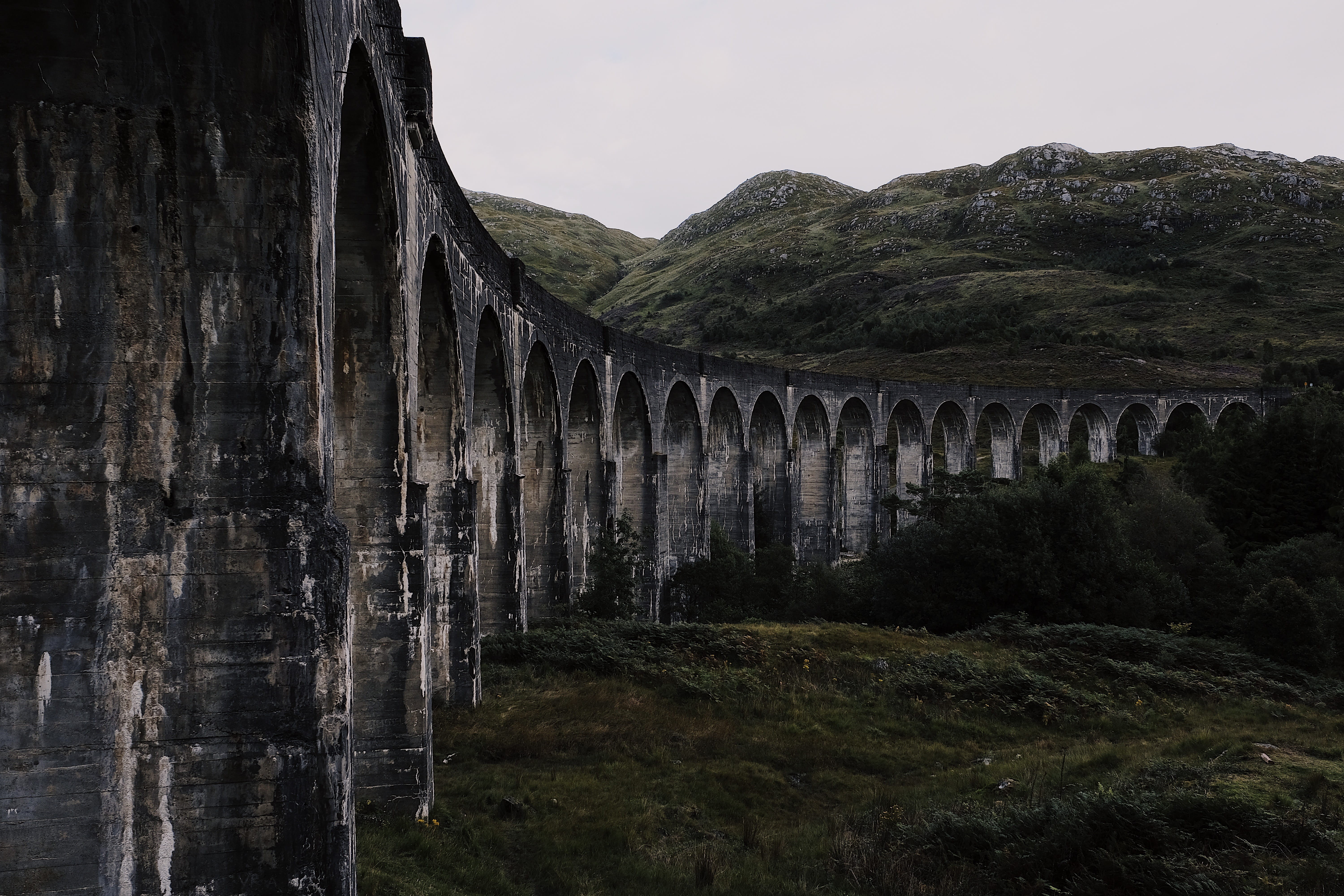 connection, road, architectural column, bridge, hill, glenfinnan, railway, bridge - man made structure, architecture, highland, the past, railroad, beside, HD Wallpaper