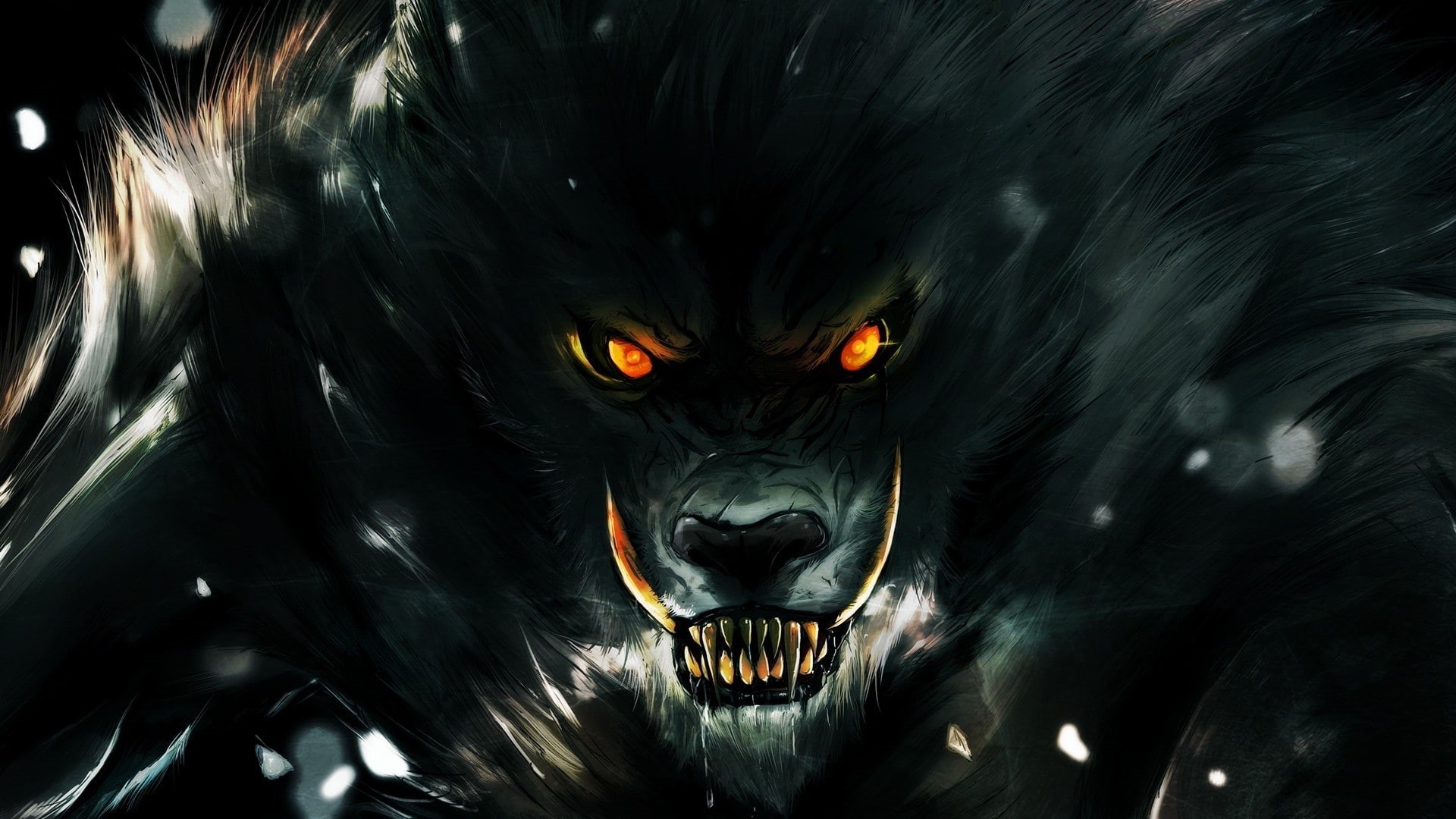 1080P, werewolves, fangs, video games, digital art, fantasy art, Worgen, animals, creature, artwork, orange eyes, World of Warcraft, HD Wallpaper