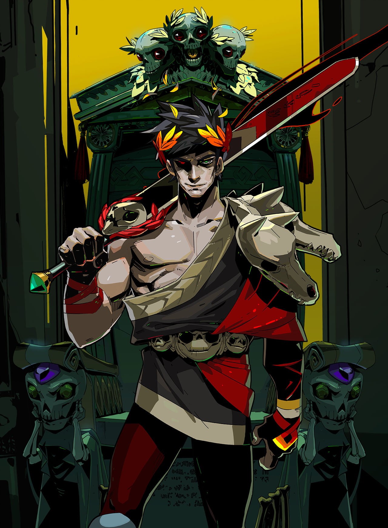 video game characters, Greek mythology, Hades (Game), video games, digital art, sword, Zagreus (Hades), video game art, 720P, weapon, Supergiant Games, Phone HD Wallpaper