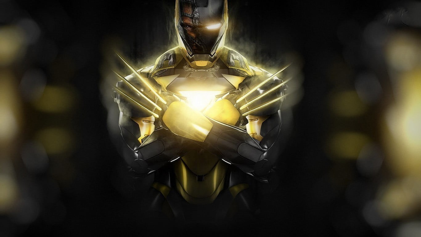 knight - Person, suit of Armor, Marvel Comics, dark, close-up, adamantium, superhero, backgrounds, work Helmet, crossover, illuminated, safety, person, HD Wallpaper