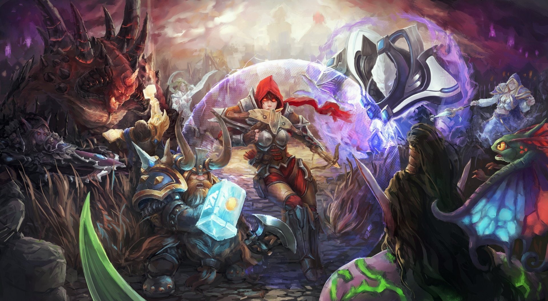 Tyrande Whisperwind, Demon Hunter (Diablo III), Video Game, Uther (Warcraft), Heroes of the Storm, 1080P, Zagara (StarCraft), HD Wallpaper