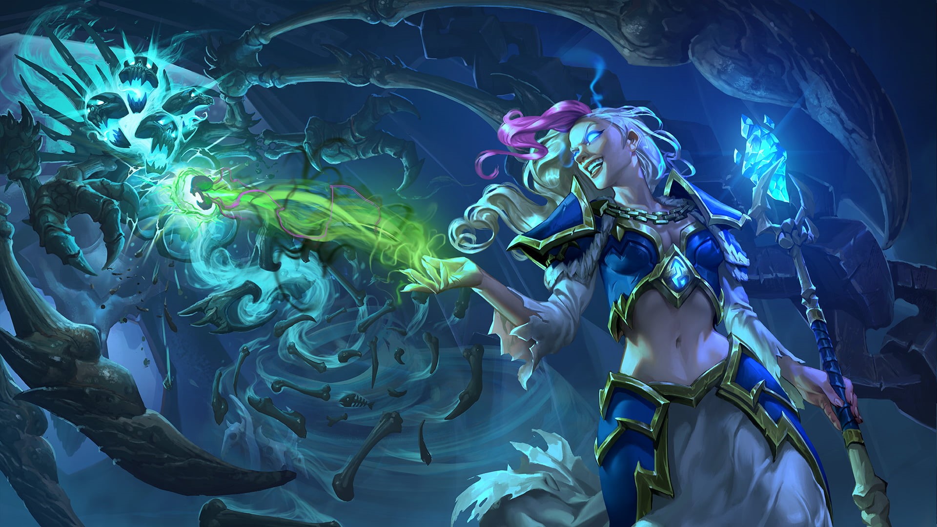tank, 1080P, Knights of the frozen throne, blue, animal themes, swimming, legends, fish, character, pattern, underwater, water, aquarium, marine, HD Wallpaper