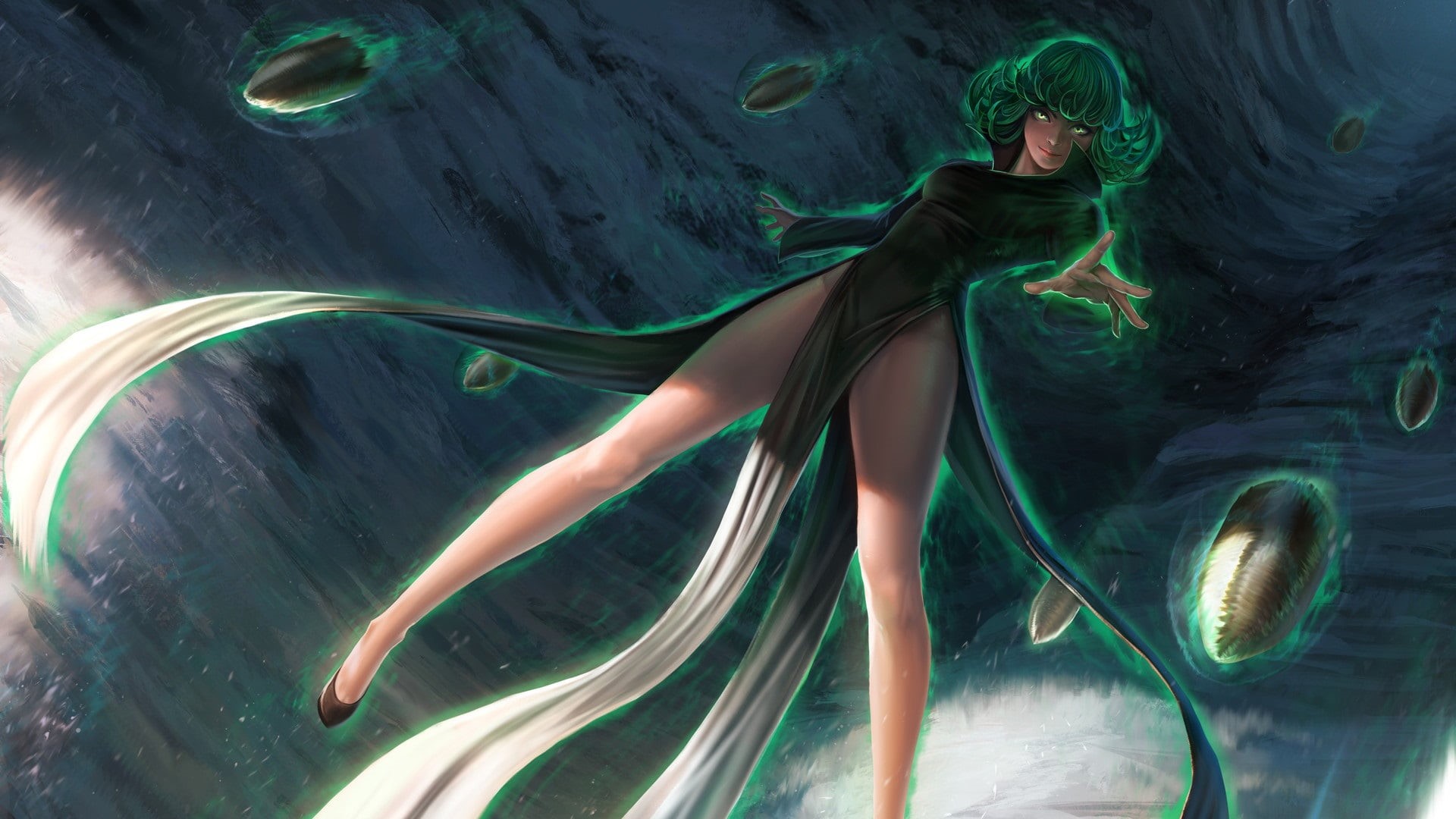 women, anime, clothing, swimming pool, adult, beautiful woman, anime girls, hairstyle, digital, underwater, young adult, fashion, One-Punch Man, 1080P, HD Wallpaper