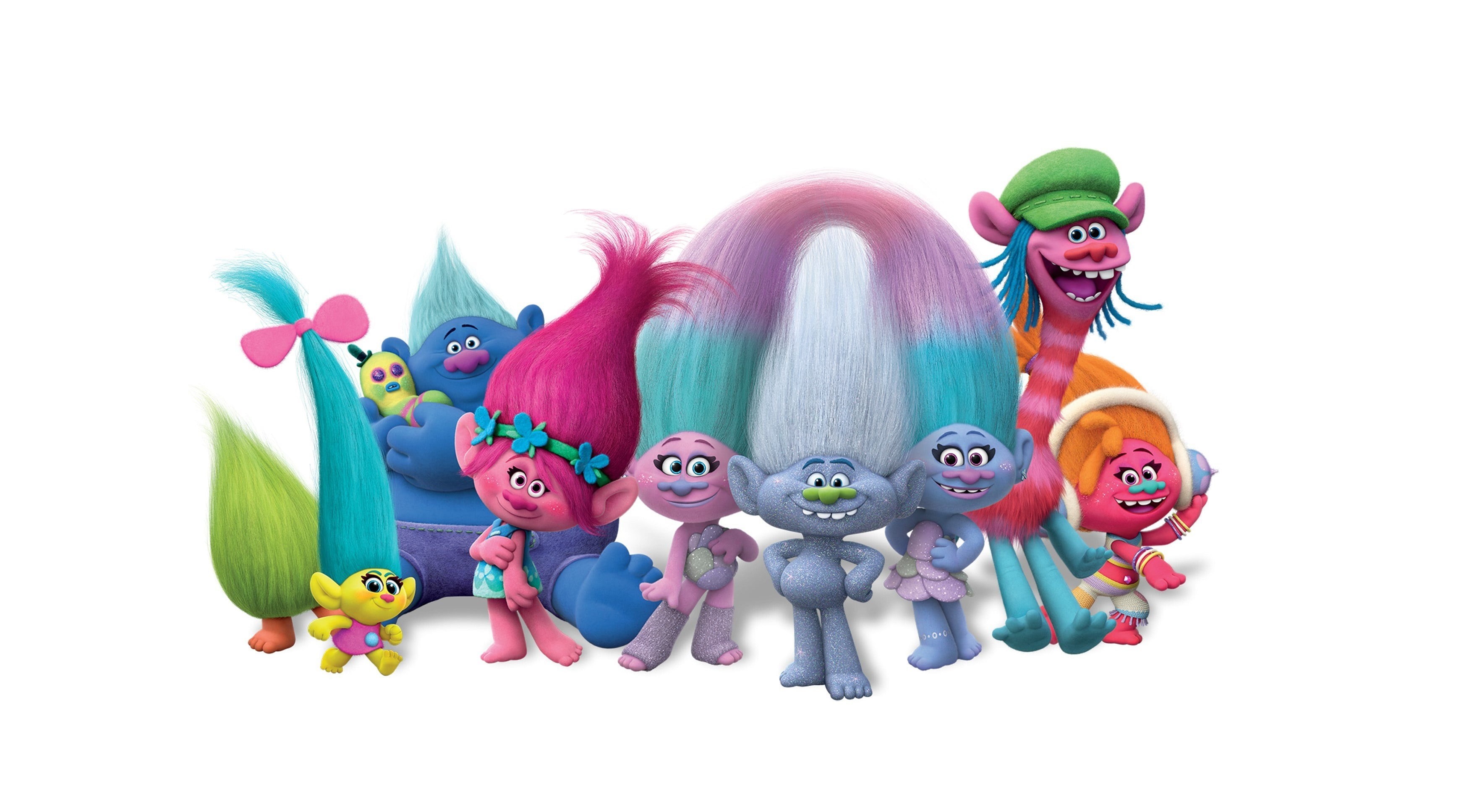 family, large group of objects, close-up, art and craft, creativity, Poppy, small, indoors, blue hair, celebrity, DreamWorks, toy, hana, representation, HD Wallpaper