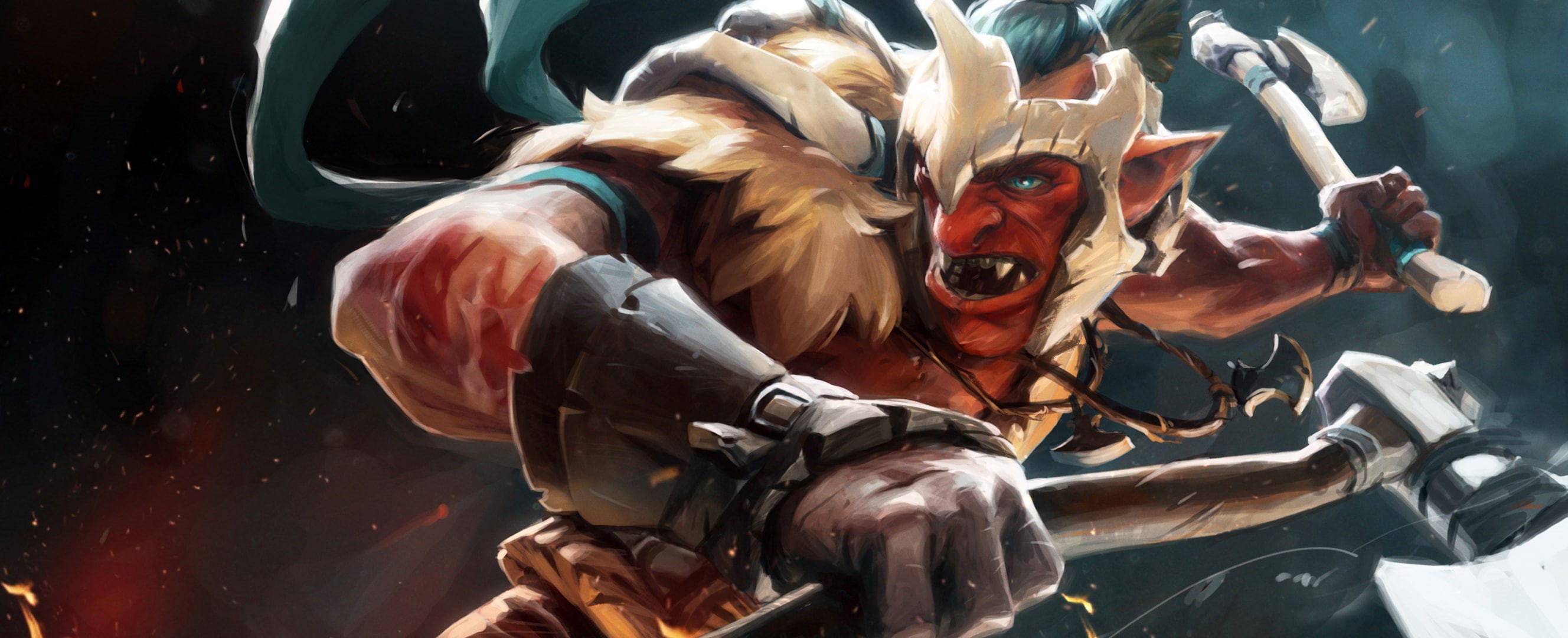 warlord, 2K, dota, art, troll, games, HD Wallpaper