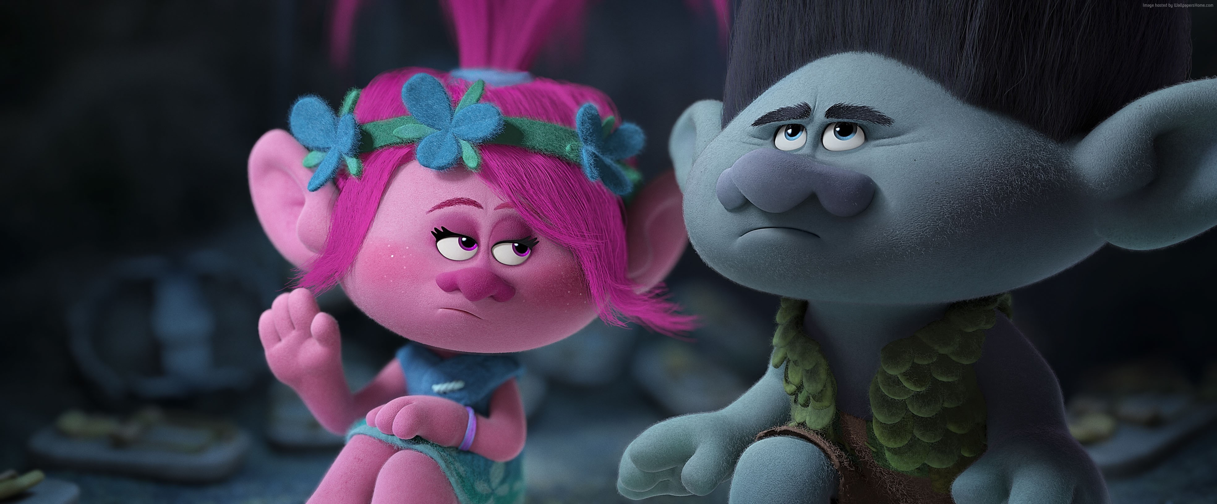 best Animation movies of 2016, 4K, Trolls, HD Wallpaper