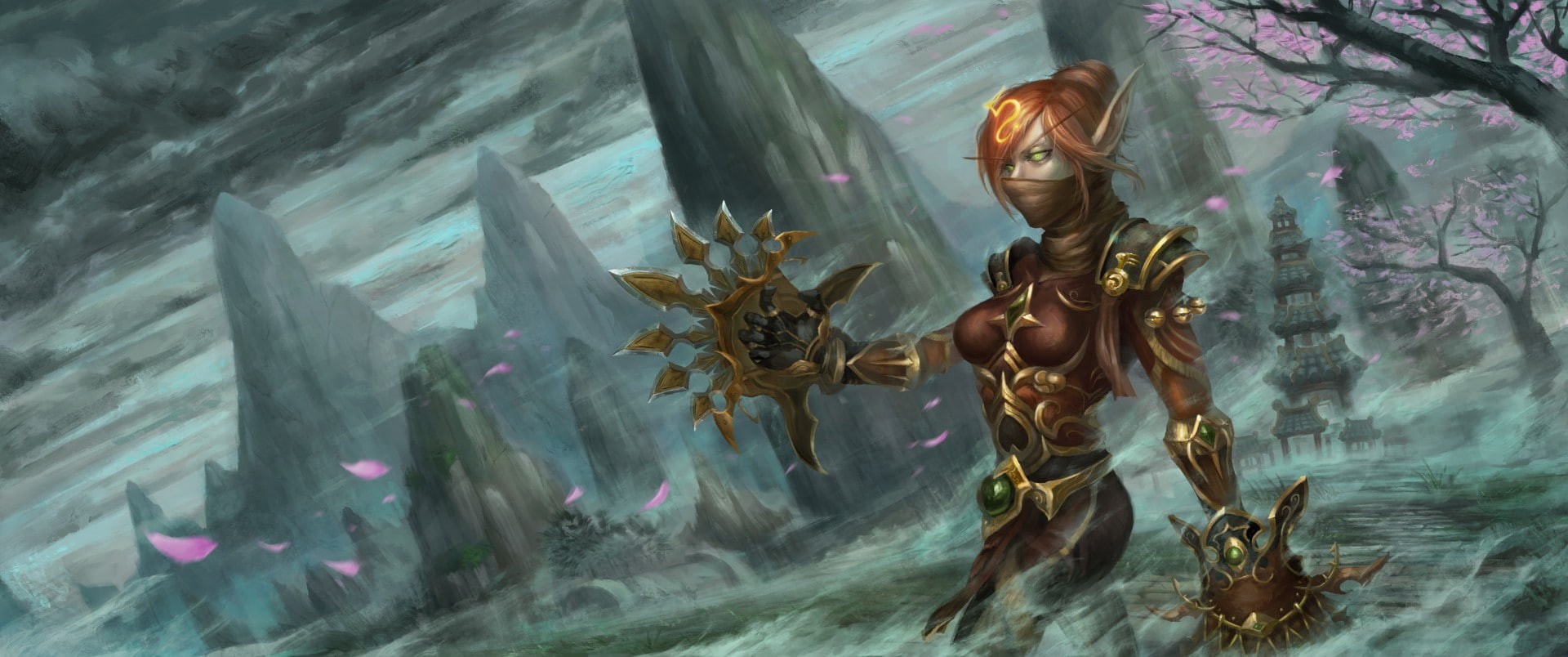 1080P, fantasy art, Blood Elf, World of Warcraft: Mists of Pandaria, HD Wallpaper