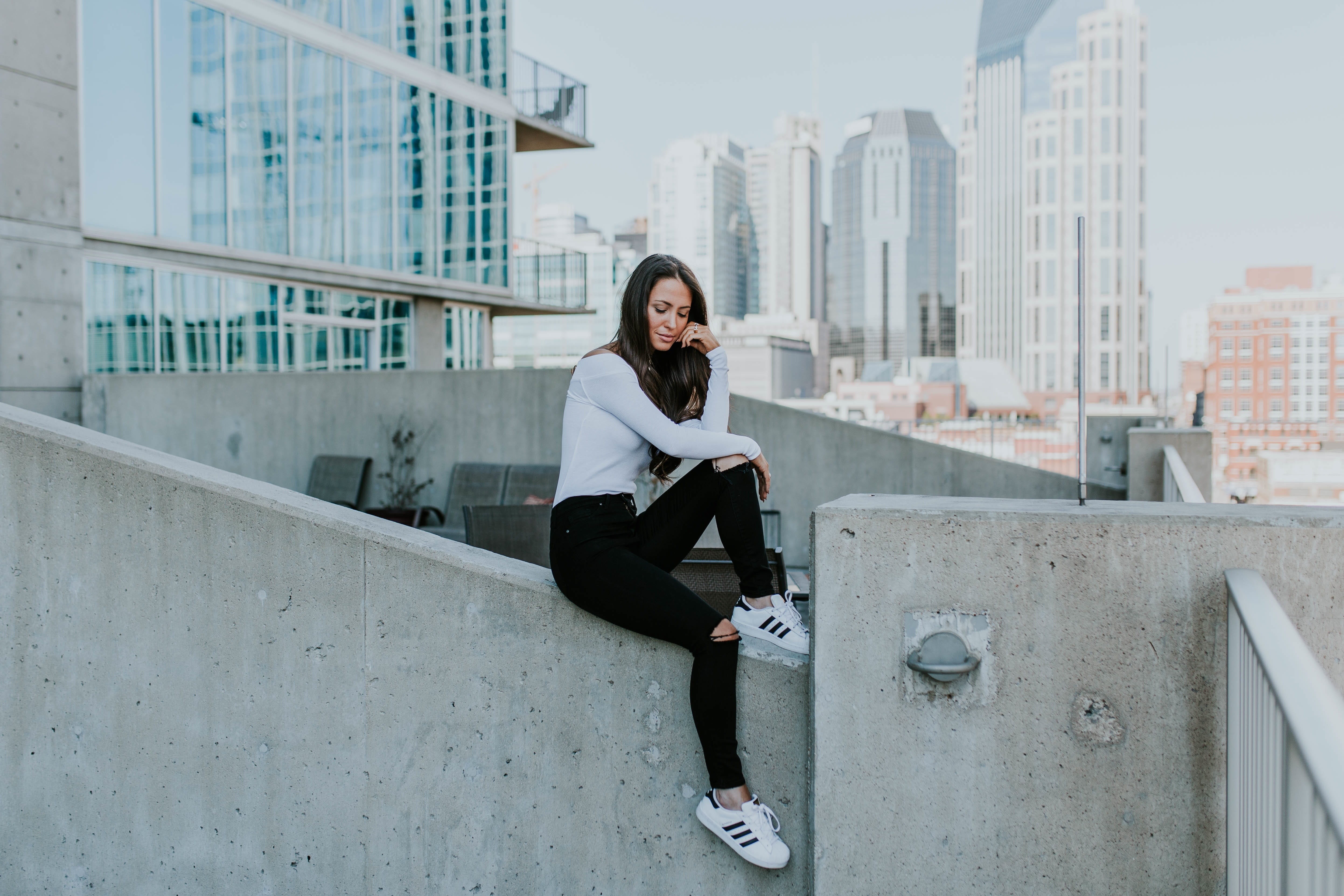 girl, full length, day, lifestyles, hairstyle, leisure activity, building exterior, fashion, people, beauty, architecture, 4K, young adult, one person, HD Wallpaper