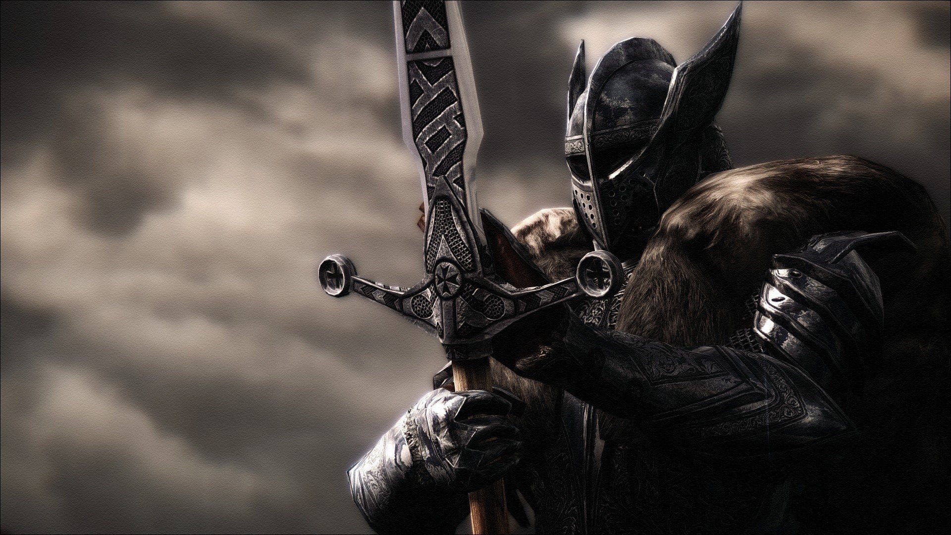 armor, sword, knight, helmet, The Elder Scrolls V: Skyrim, 1080P, warrior, HD Wallpaper