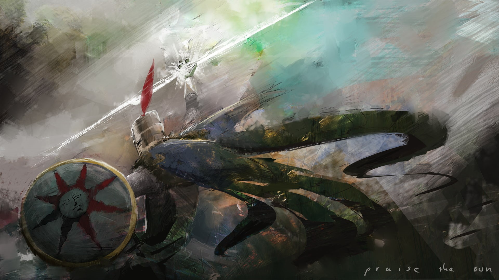 medieval, dark, sword, hd, shield, video games, knight, souls, 1080P, drawing, HD Wallpaper