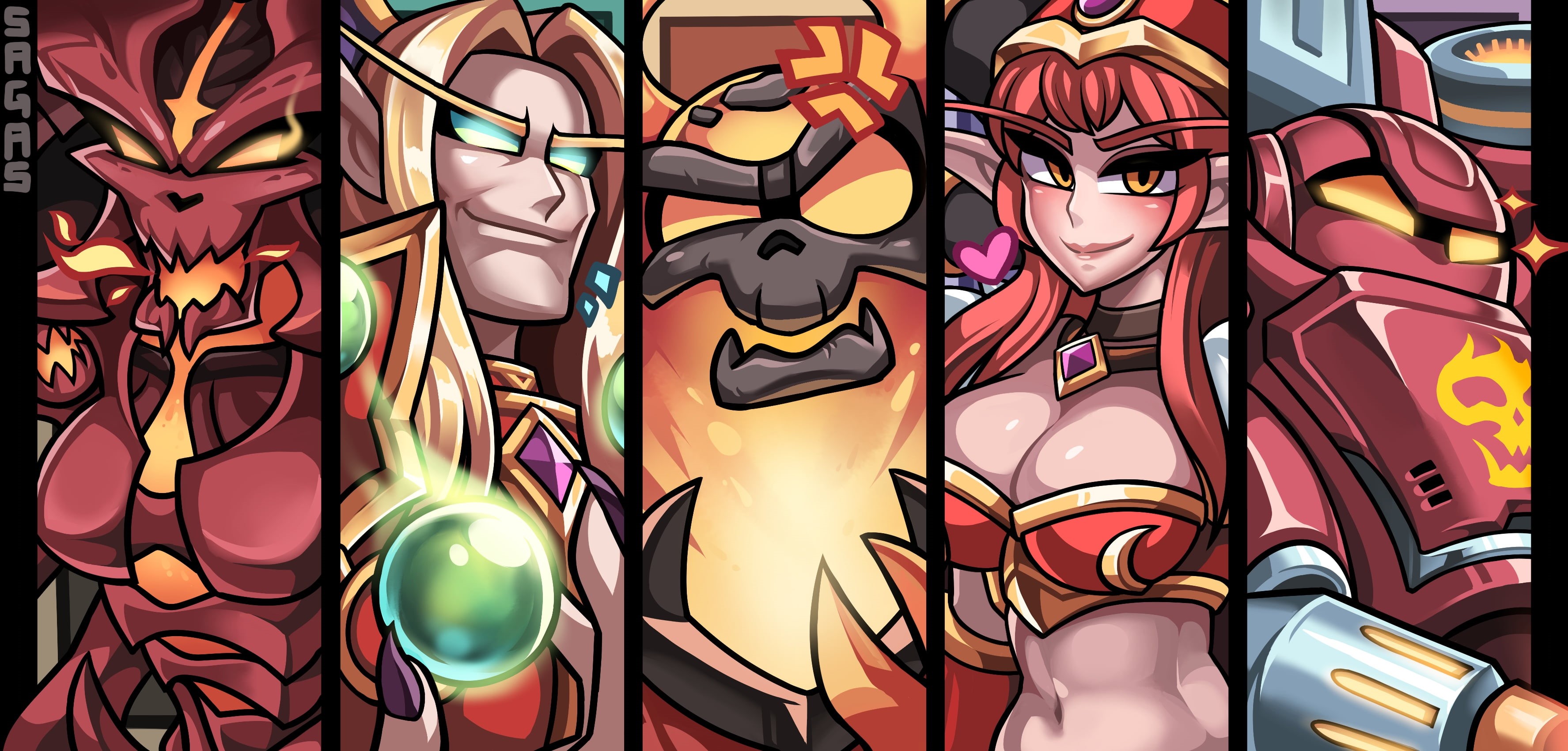 blizzard, 2K, Hots, alexstraza, kael, art, heroes of the storm, ragnaros, diablo, blaze, sagas, HD Wallpaper