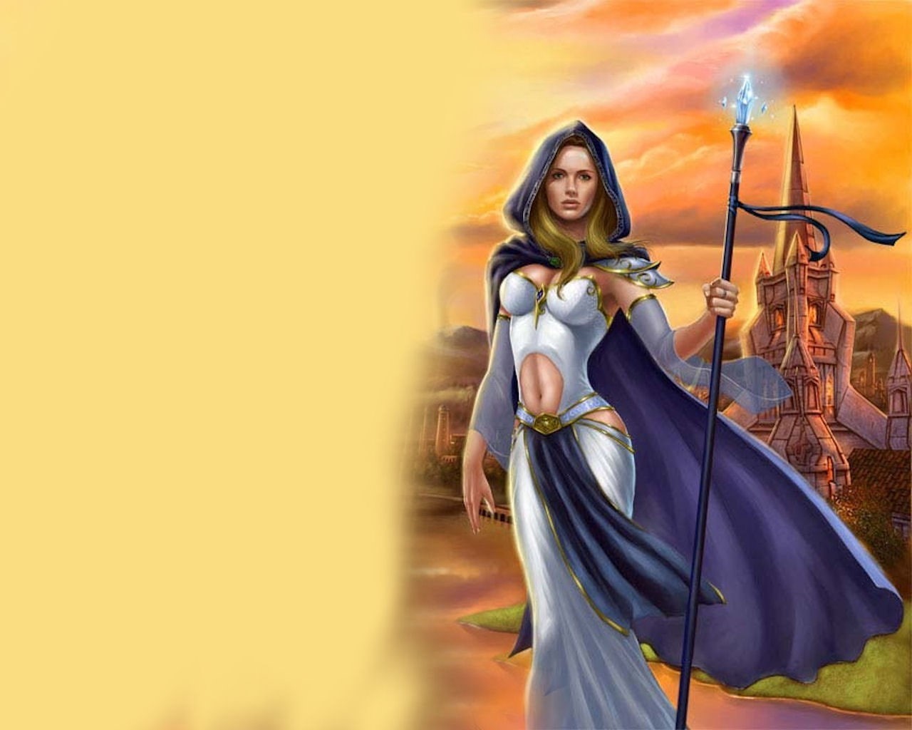beautiful woman, women, emotion, lifestyles, video games warcraft jaina proudmoore world of warcraft, happiness, copy space, sunset, nature, one person, HD Wallpaper
