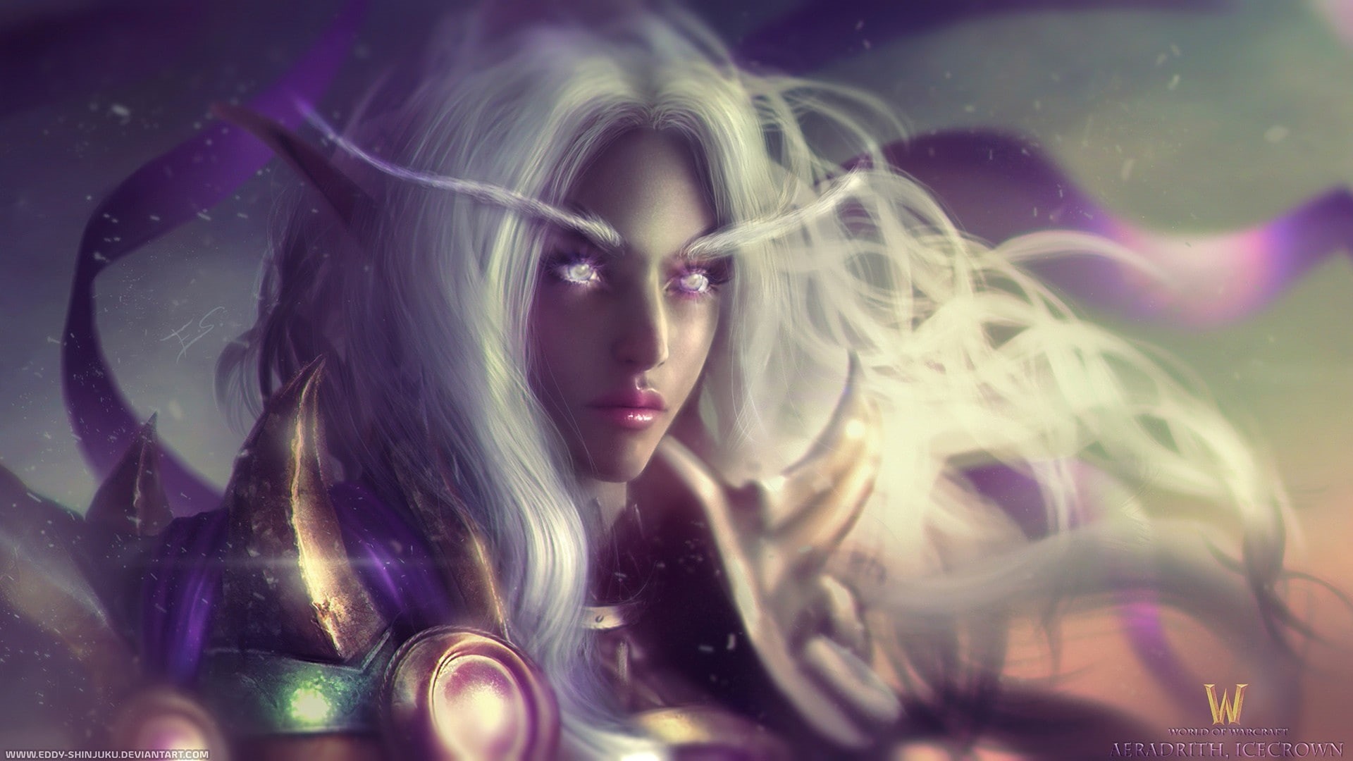 Night Elves, fantasy art, 1080P, World of Warcraft, blonde, HD Wallpaper