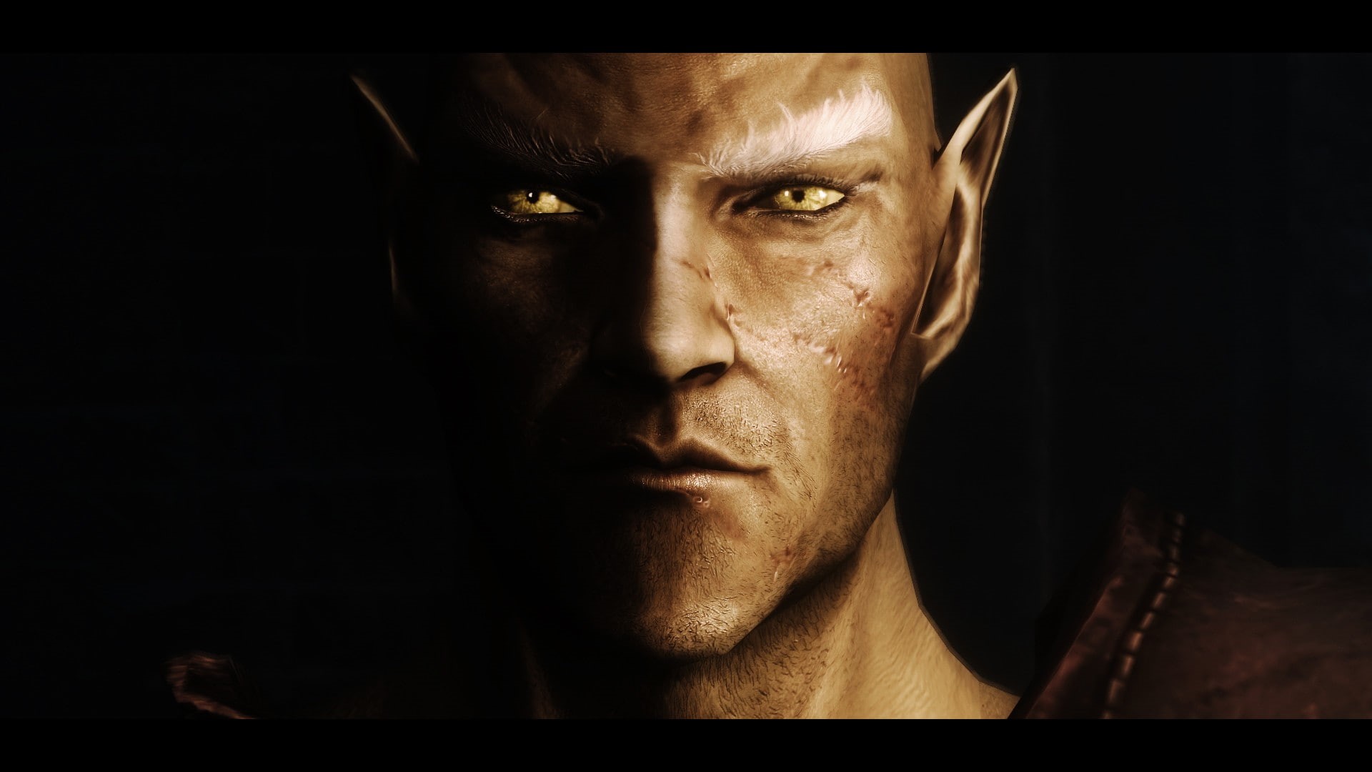 1080P, eyes, skyrim, games, video, yellow, high, rpg, elder, scrolls, elf, elves, HD Wallpaper