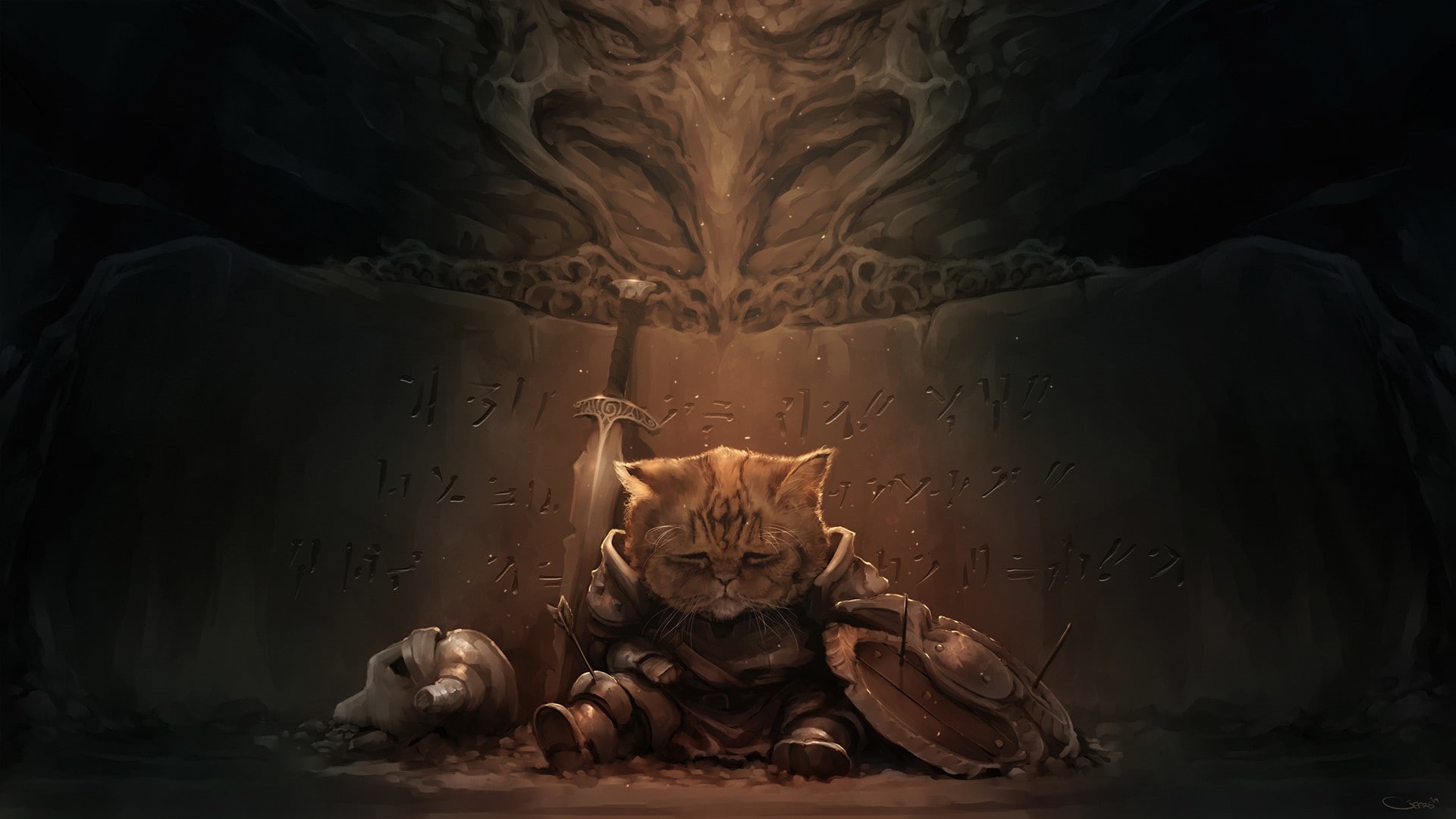 The Elder Scrolls V: Skyrim, Lirik, 1080P, cat, HD Wallpaper