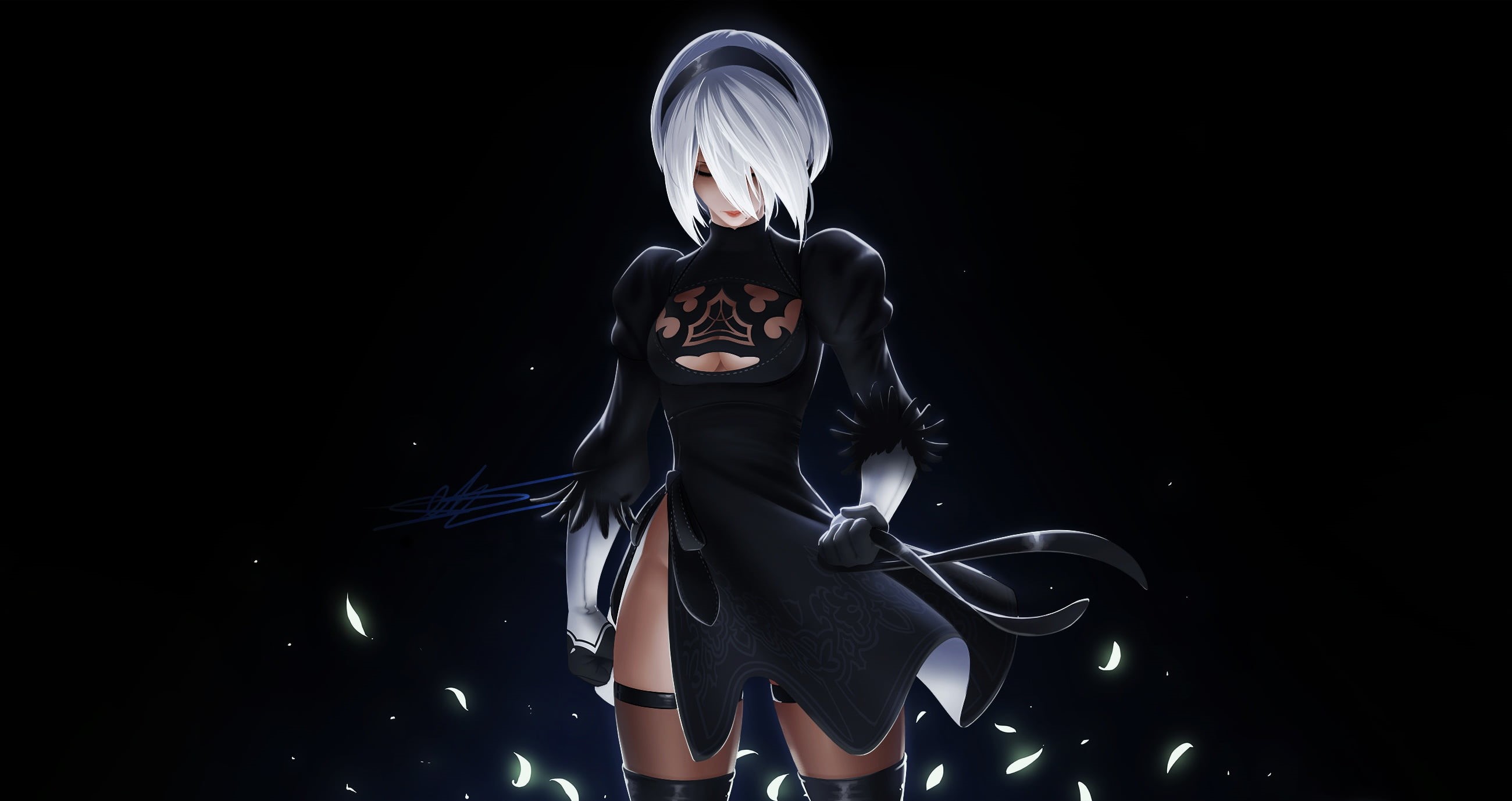Nier: Automata, 2K, 2B (Nier: Automata), anime, fantasy girl, anime girls, HD Wallpaper