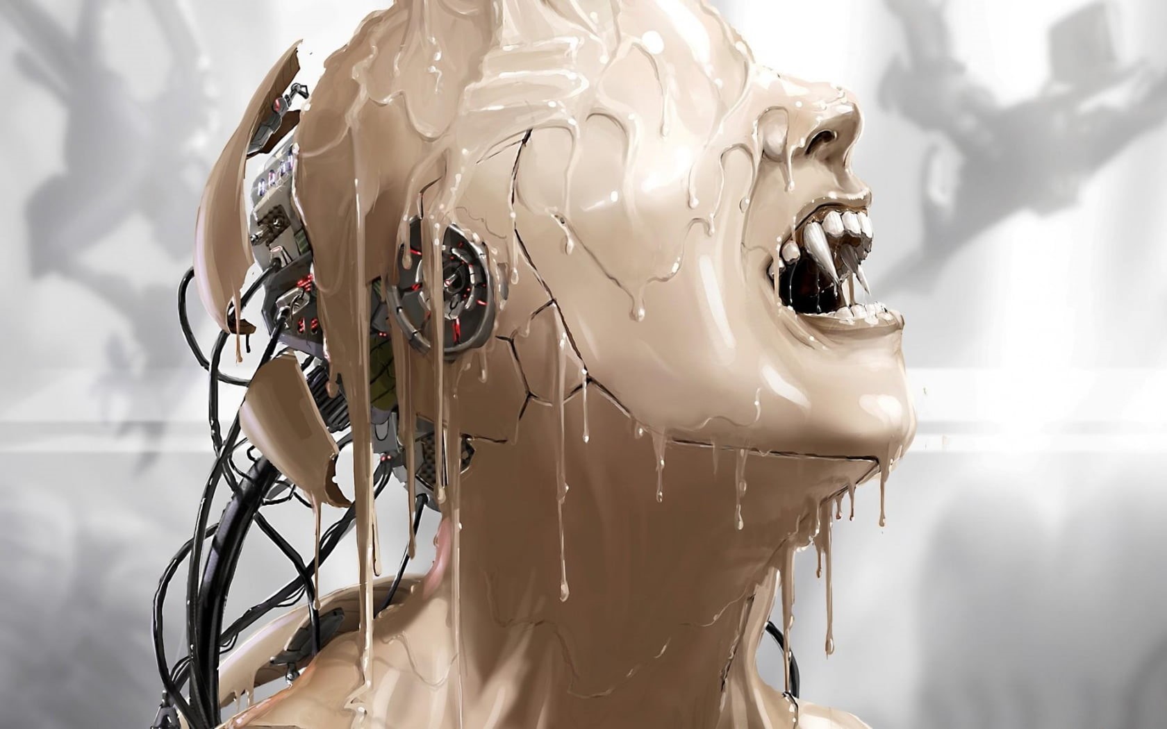 robot, domestic animals, sculpture, horse, representation, vampires, mammal, white color, amusement park ride, arts culture and entertainment, close-up, HD Wallpaper