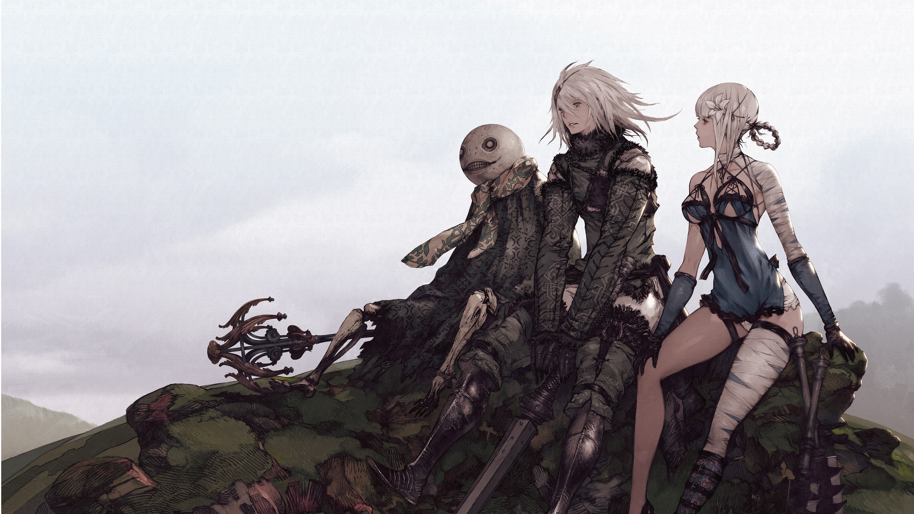 4K, Kaine (NieR), NieR Replicant, Emil (NieR), NieR, HD Wallpaper
