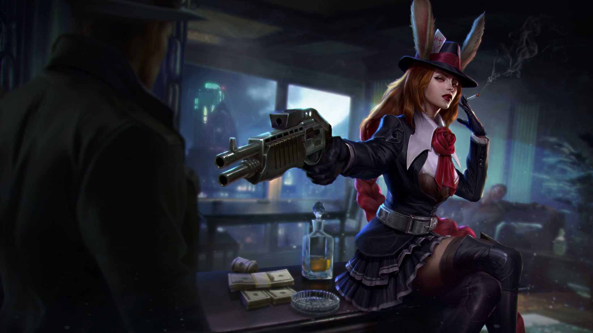 Gangster Gwen, Game CG, Vainglory, video games, Android (operating system), 1080P, Gwen, gangster, iOS, HD Wallpaper
