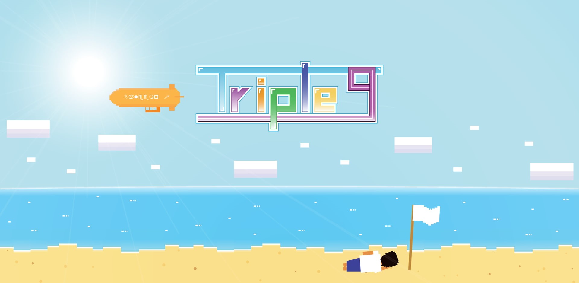 animated movies, vector art, pixels, Triple 9, beach, video games, 999, androids, android games, island, summer, 1080P, alone, HD Wallpaper