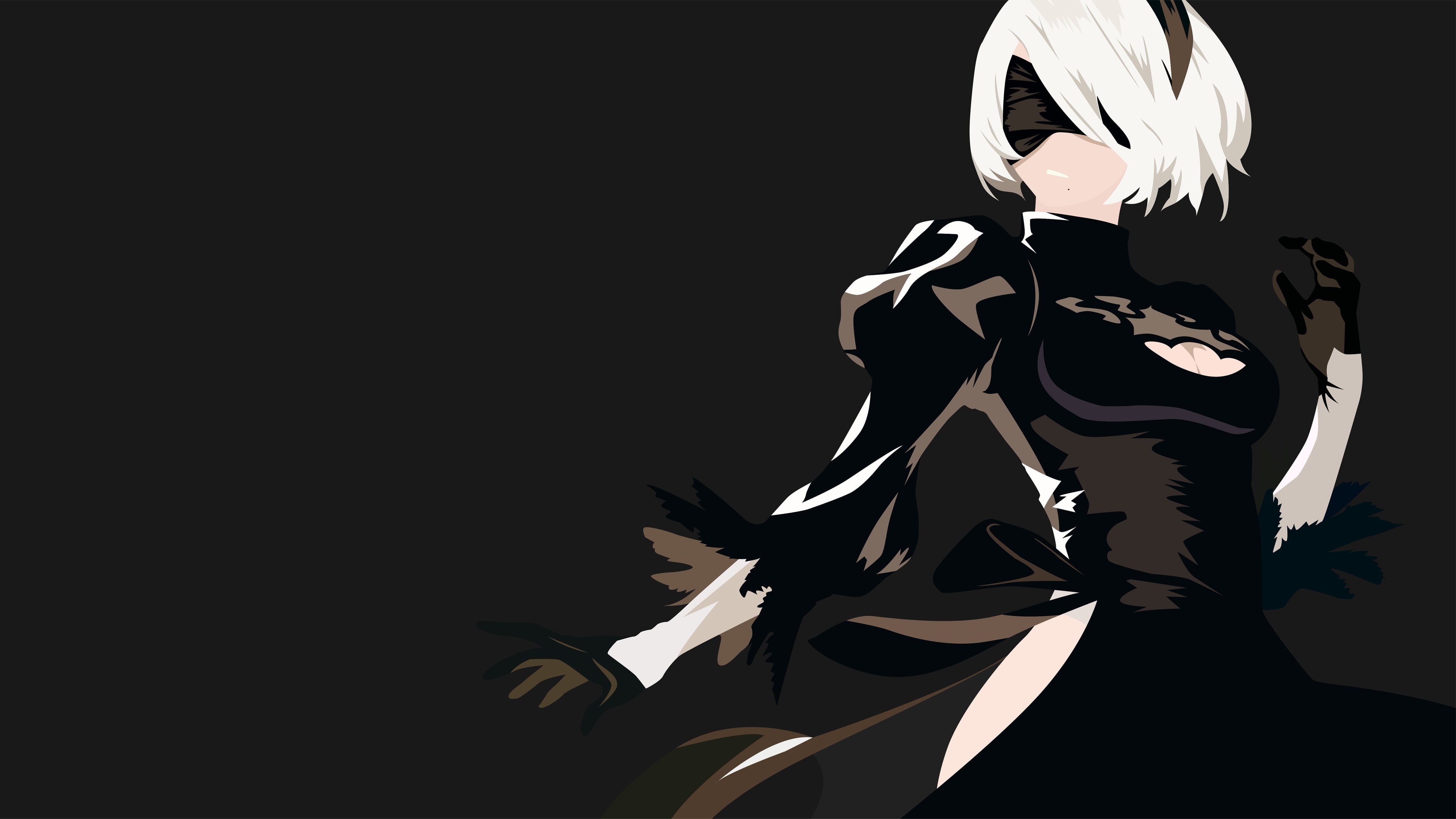 no people, Nier: Automata, copy space, simple background, low angle view, creativity, dark, studio shot, art and craft, NieR, nature, indoors, minimalism, HD Wallpaper