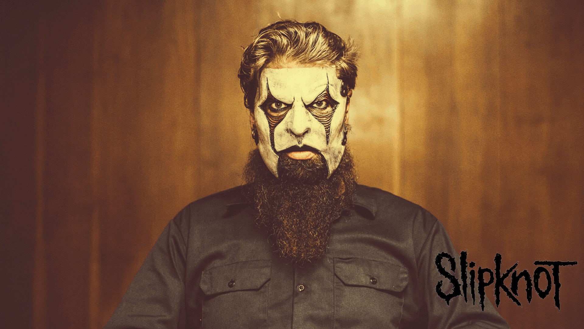 spooky, looking at camera, men, fear, horror, young adult, disguise, glasses, Slipknot, beard, 1080P, portrait, one person, facial hair, mask, indoors, HD Wallpaper