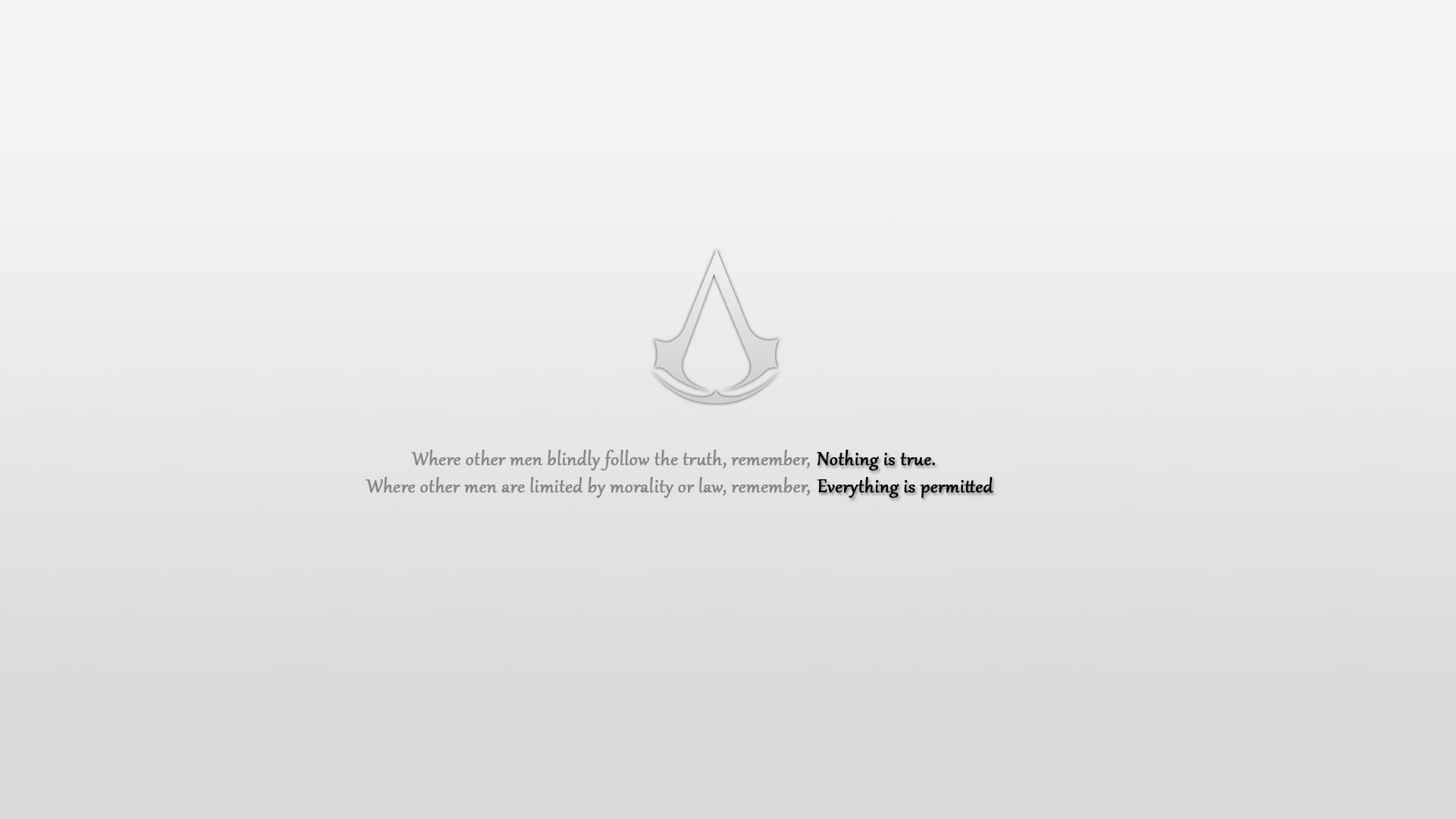 1080P, logo, indoors, creed, white color, text, quote, paper, western script, white background, script, copy space, video games, message, cut out, assassin, HD Wallpaper