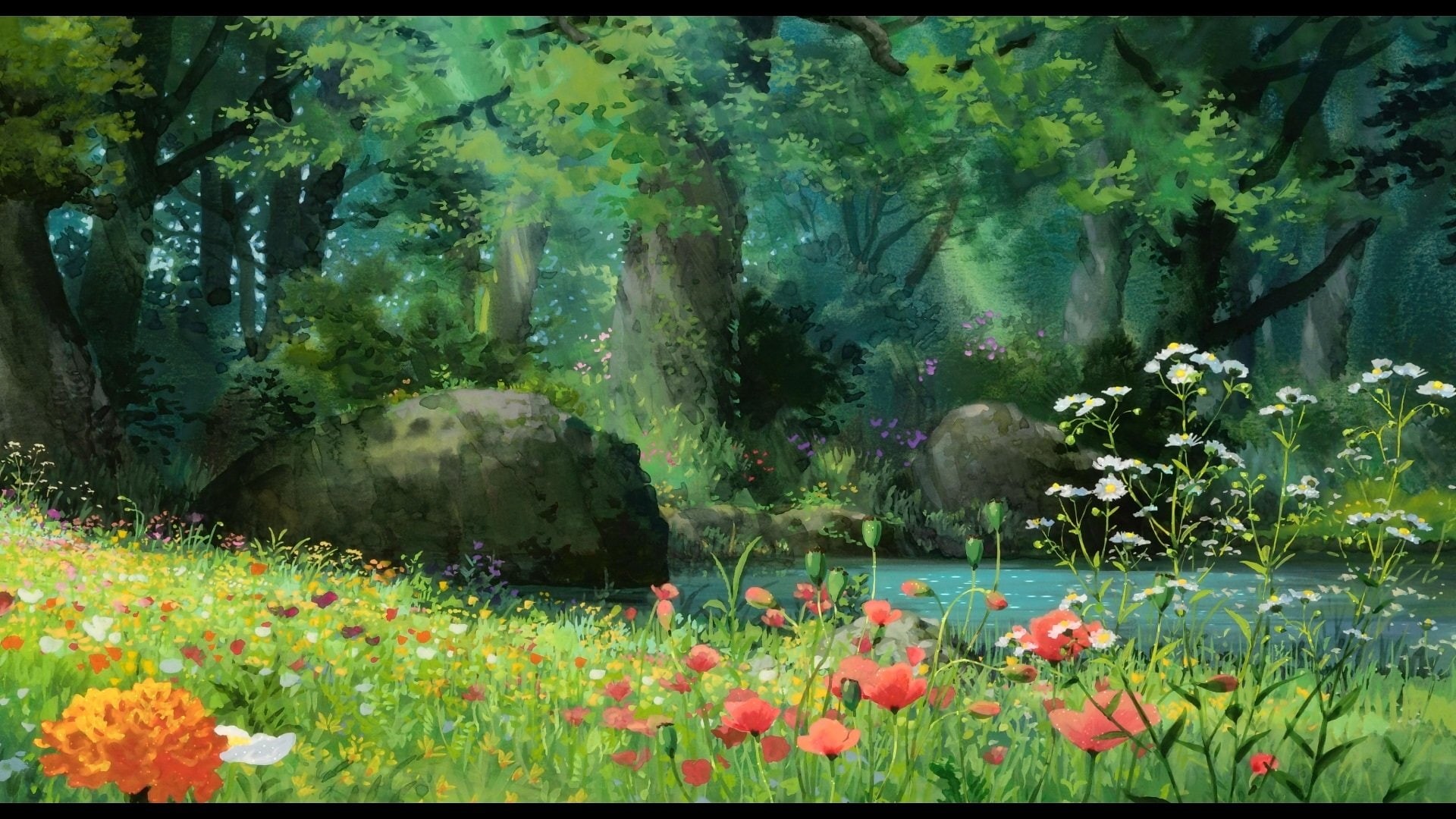 1080P, Movie, The Secret World Of Arrietty, field, green, grass, HD Wallpaper