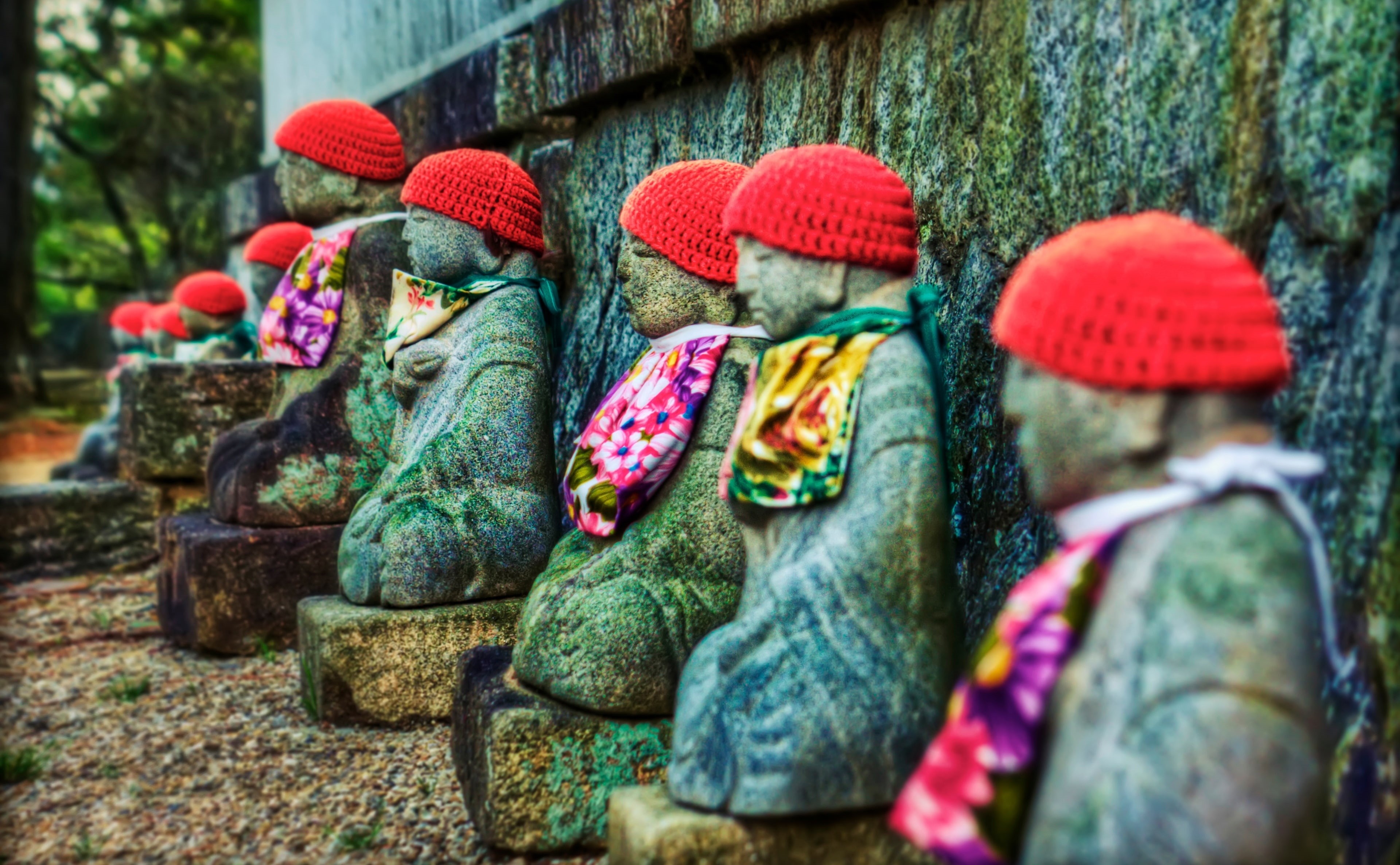 variation, monks, Sculpture, creativity, close-up, Topaz Adjust, plant, gang, Photoshop, human representation, outdoors, craft, multi colored, art and craft, HD Wallpaper