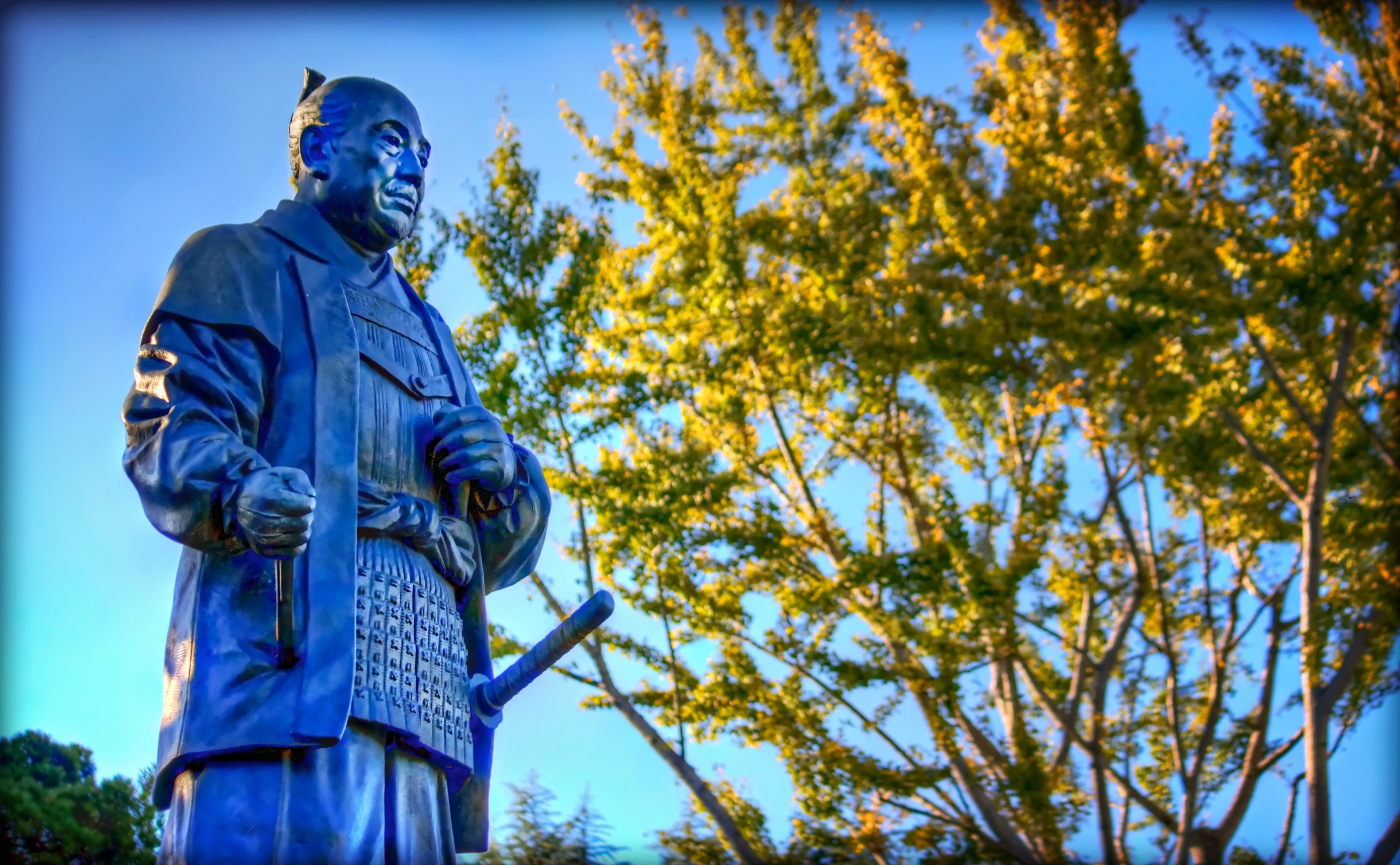 representation, tokugawa, blue, Aichi Prefecture, Topaz Adjust, male likeness, memorial, Sculpture, art and craft, nature, Statue, Artistic, Chubu, Japan, HD Wallpaper