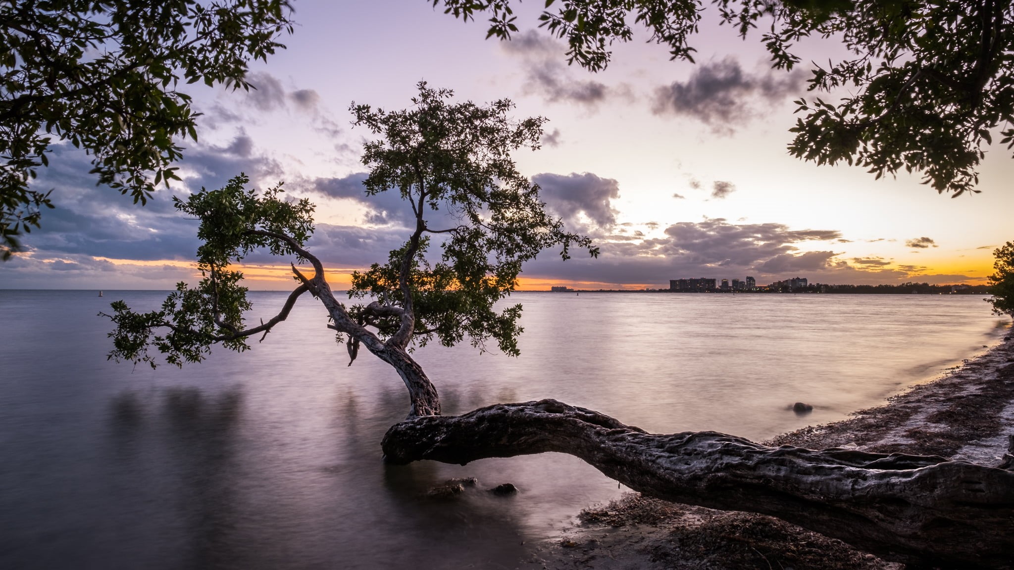 landscape, depth, biscayne, united states, yellow, orange, skyline, photography, summer, sea, 1080P, sand, canvas  prints, beach, seascape, xpro2, ocean, HD Wallpaper