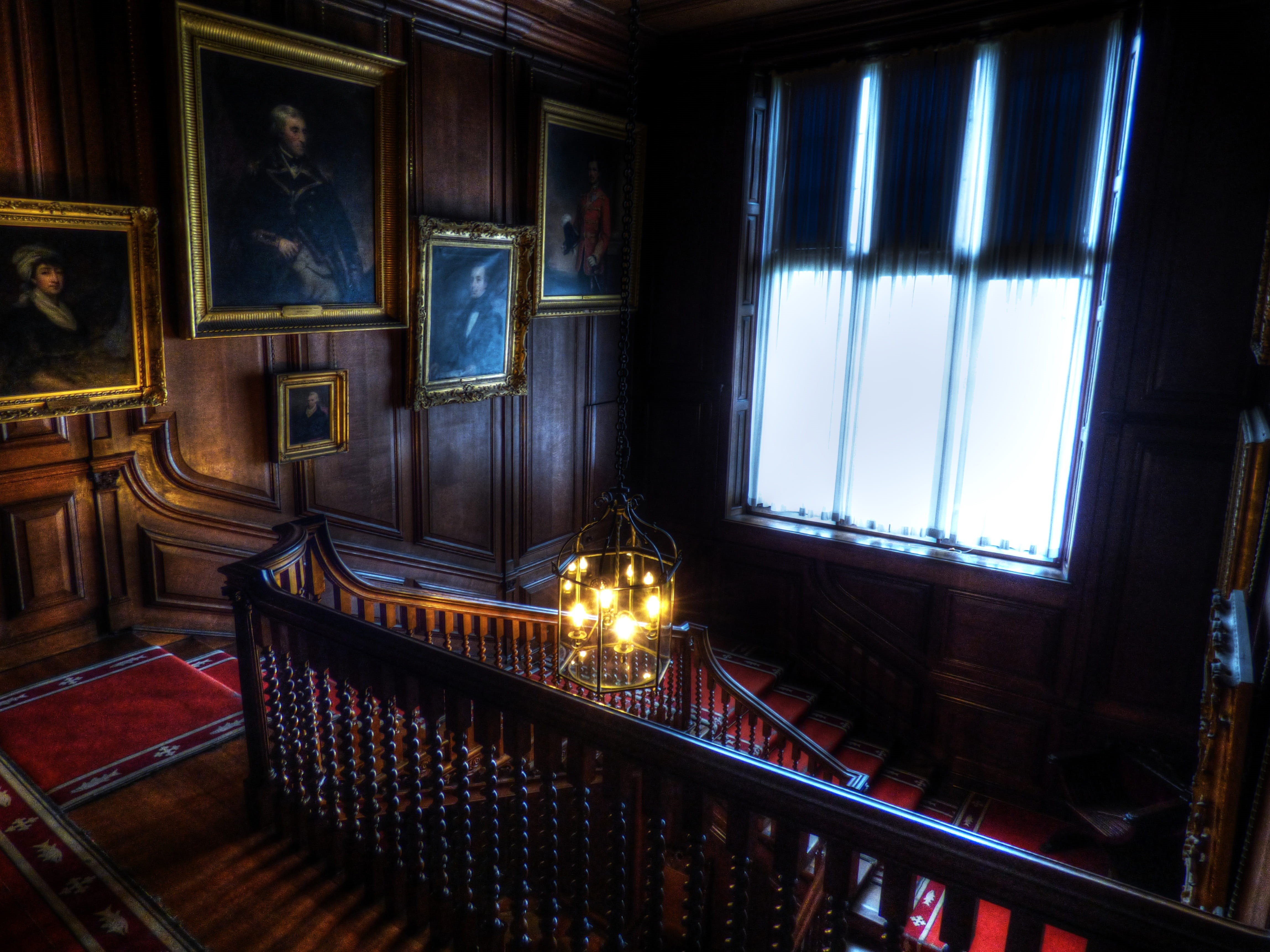 stairway, house, 4K, staircase, stairs, absence, wall, wood - material, retro, traditional, domestic room, mounted, table, vintage, room, indoors, historic, HD Wallpaper
